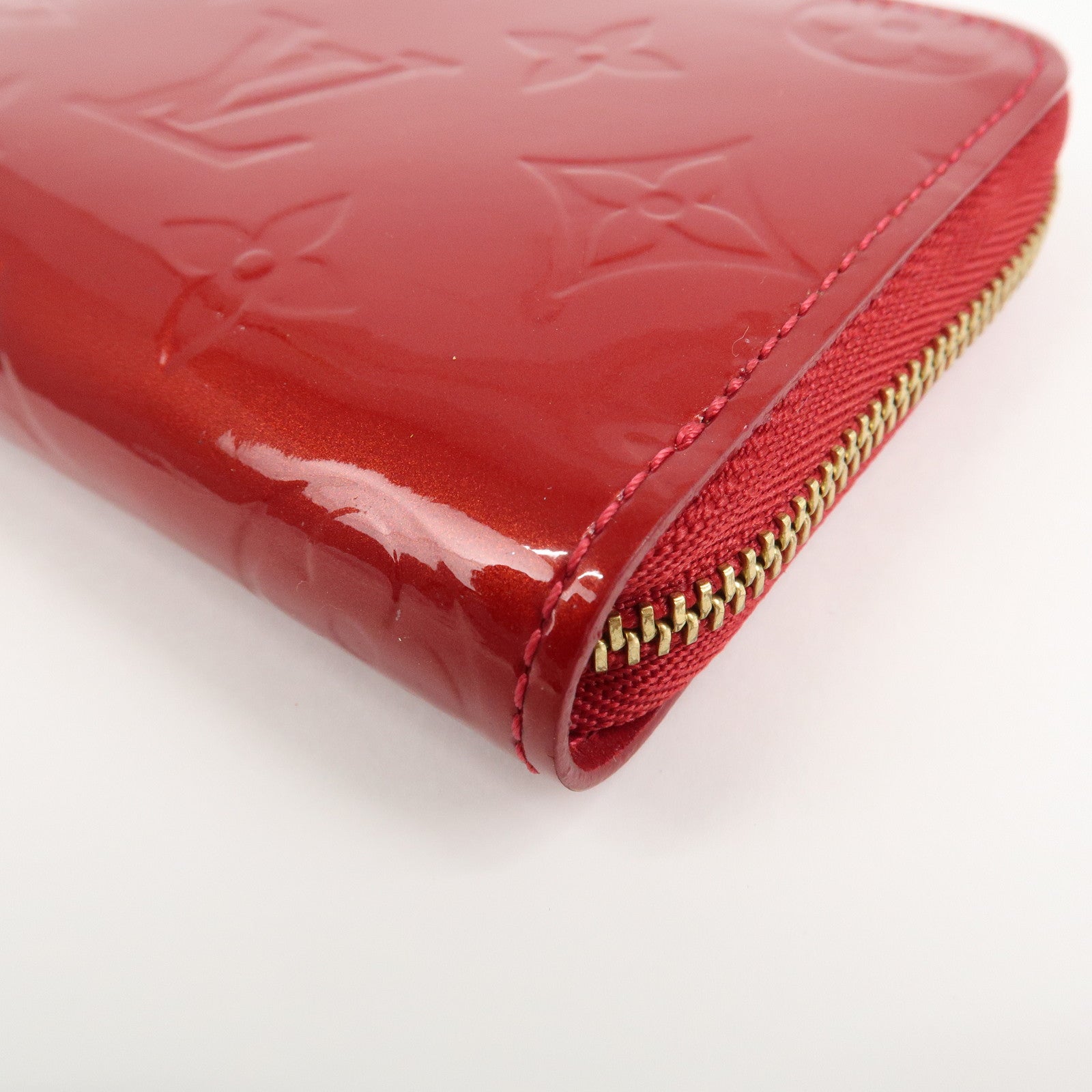 Louis Vuitton Monogram Vernis Leather Zippy Coin Purse Red M93608 Used