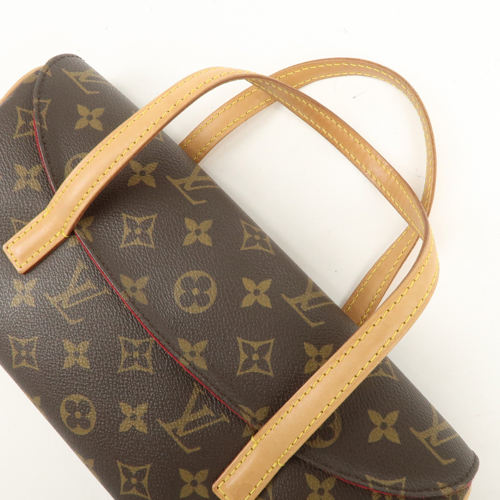 Louis Vuitton Monogram Sonatine Hand Bag Brown M51902
