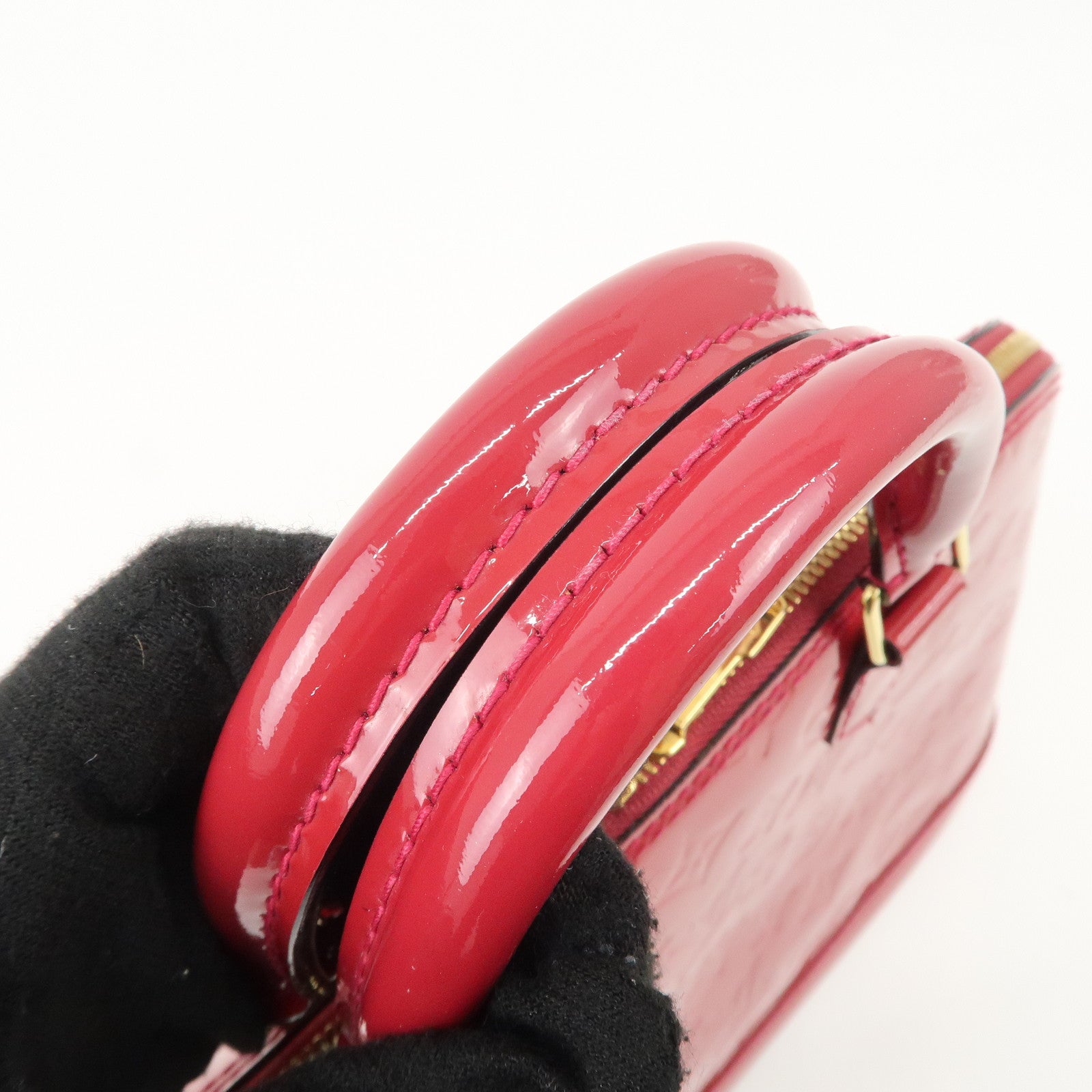 Louis Vuitton Monogram Vernis Alma PM Hand Bag Rose Indien M91770 Used