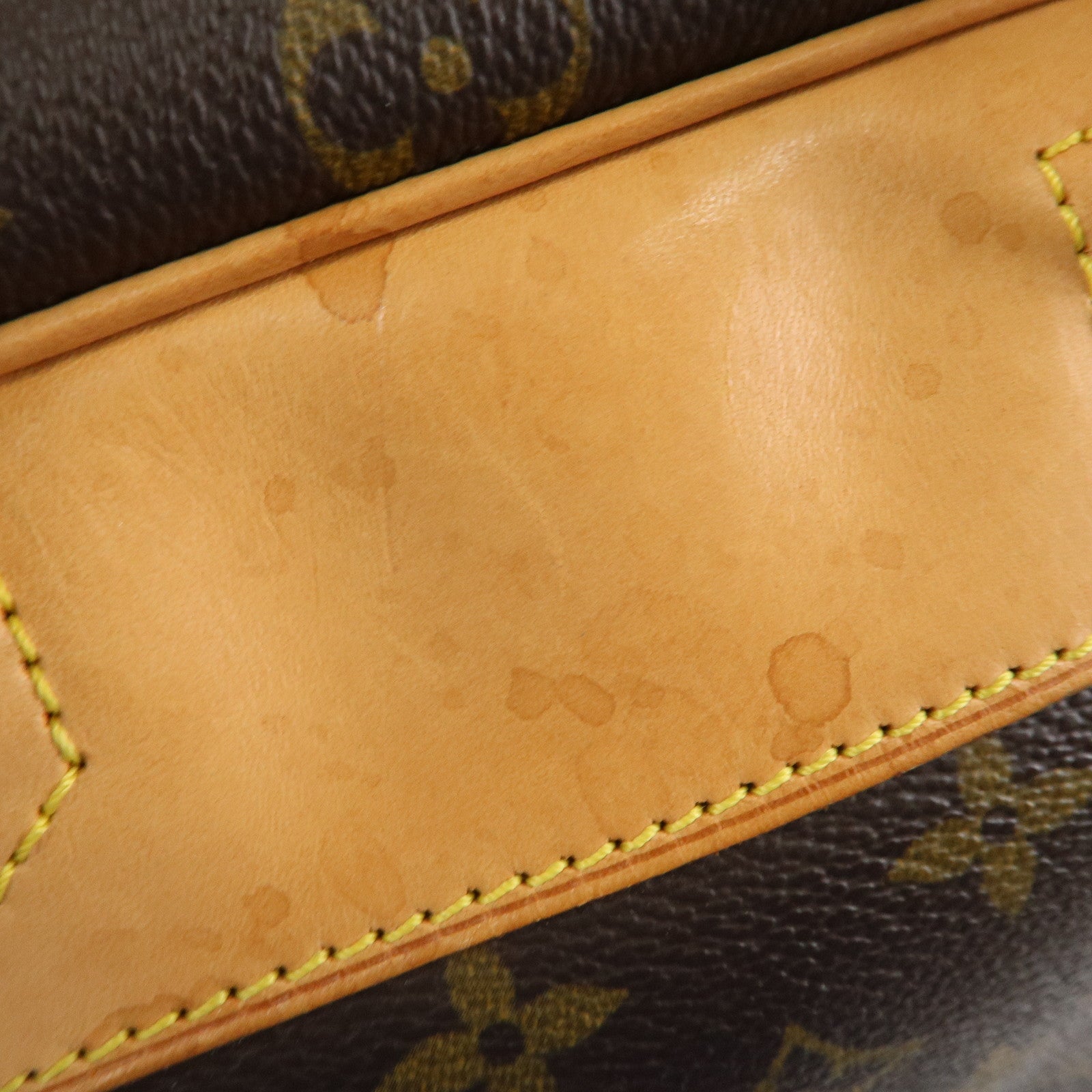 Louis Vuitton Leather Canvas Monogram Deauville Hand Bag M47270 Used