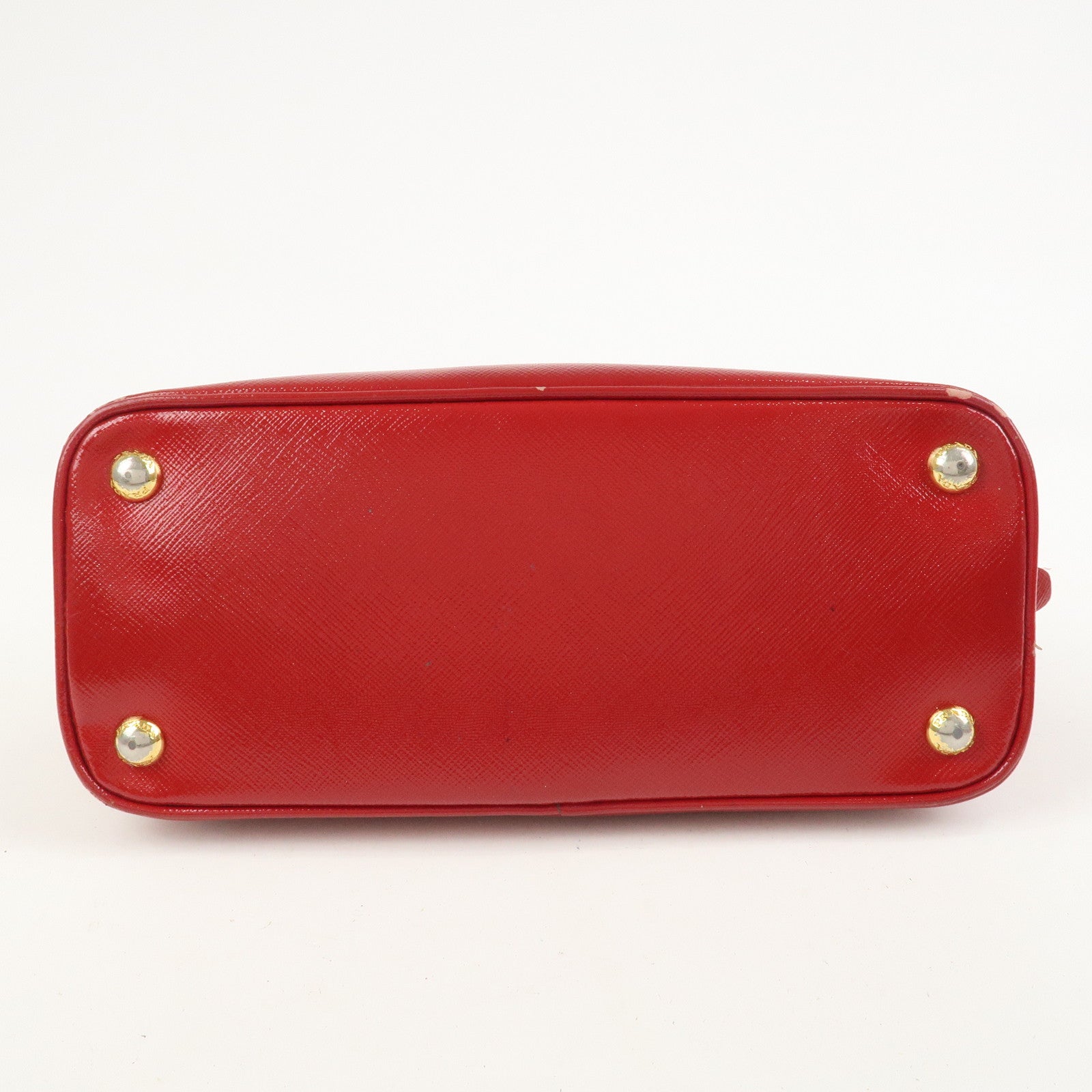 PRADA Promenade Small Leather 2Way Hand Shoulder Bag Red BL0838