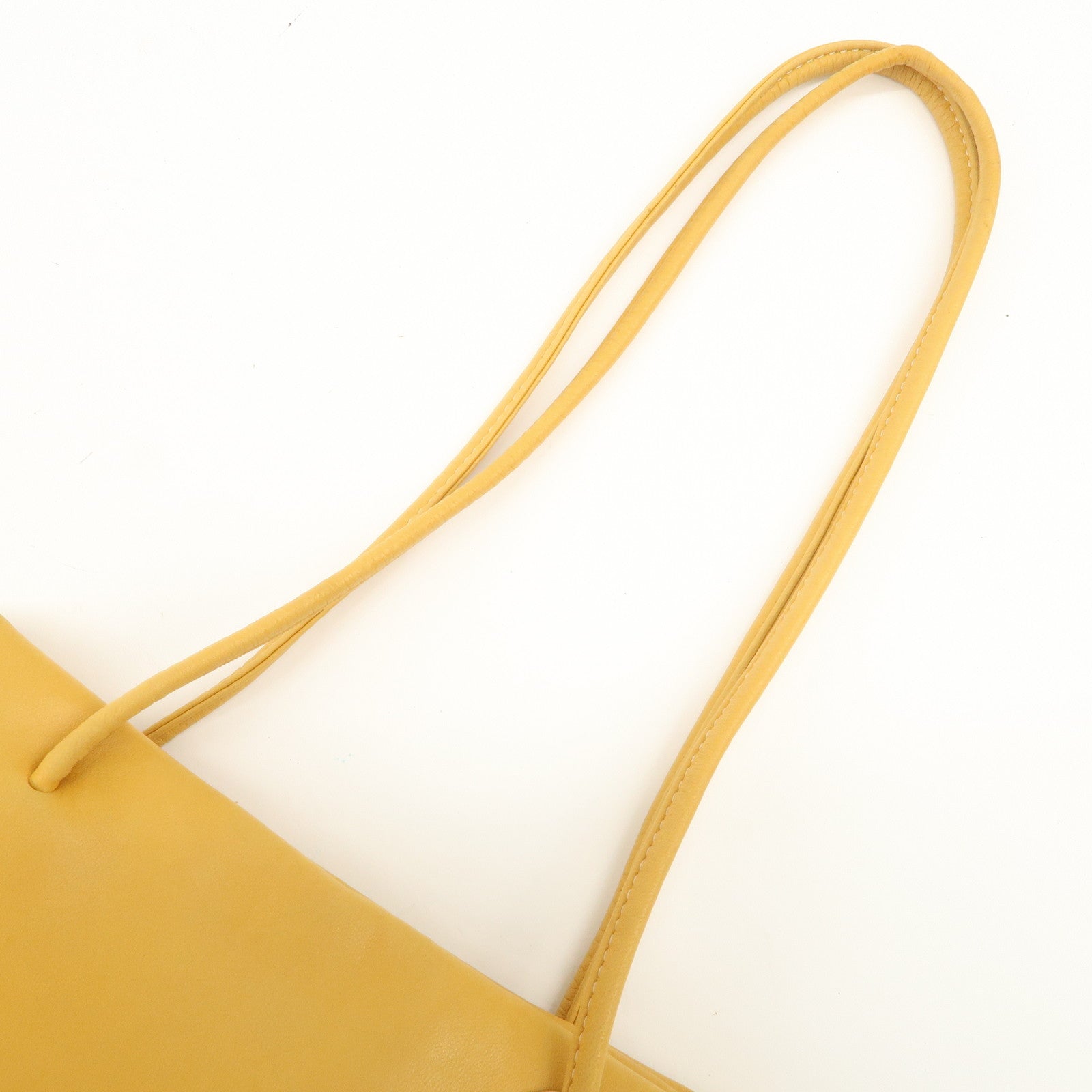 LOEWE Logo Nappa Leather Shoulder Bag Hand Bag Yellow