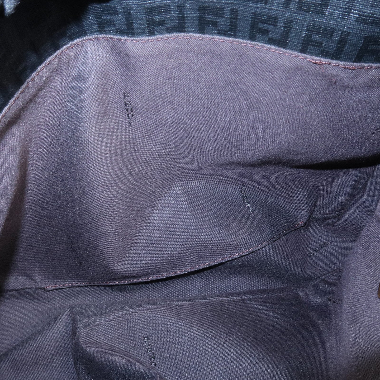 FENDI Mamma Baguette Zucchino PVC Leather Shoulder Bag Hand Bag Black 8BR001