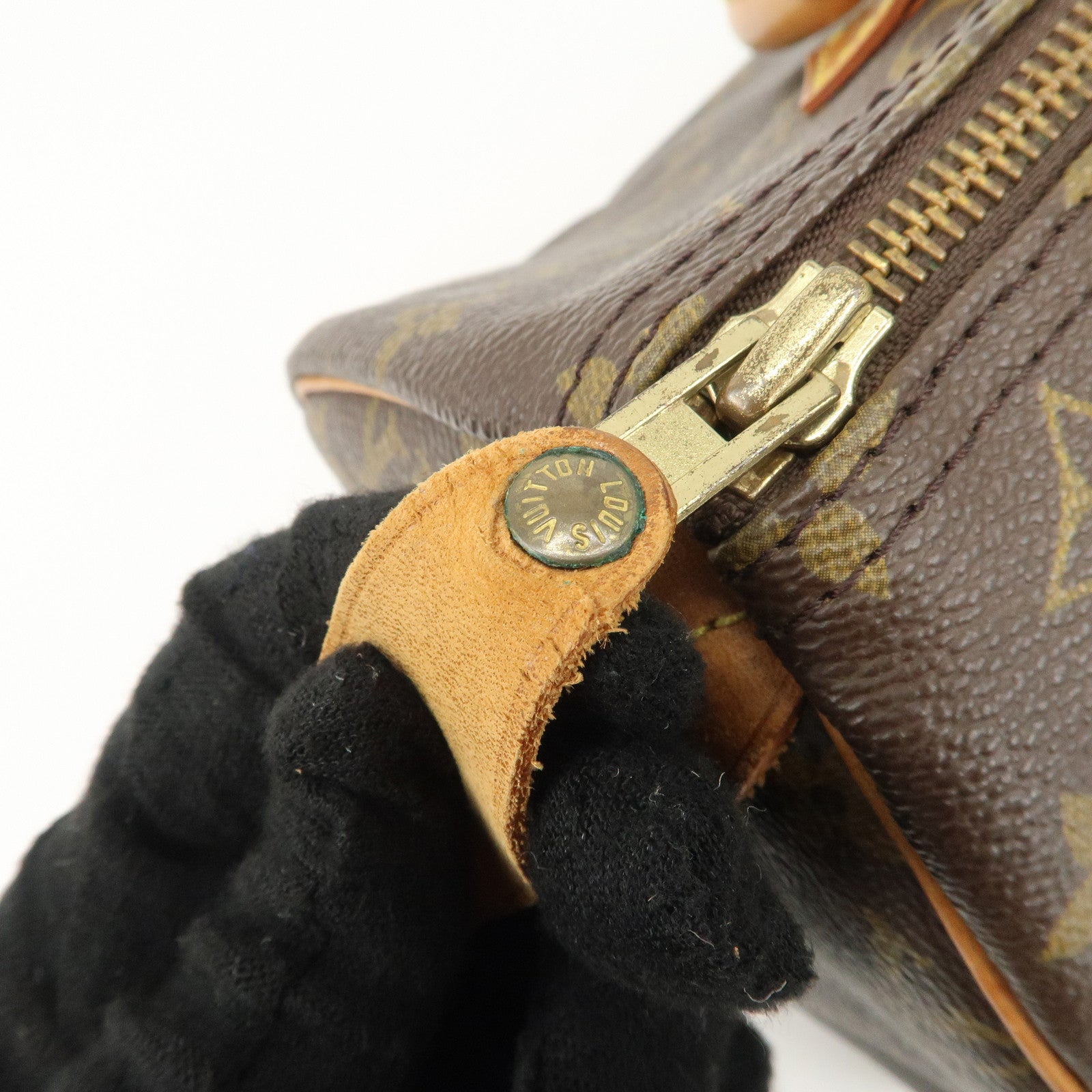 Louis Vuitton Monogram Speedy 30 Hand Bag Boston Bag Brown M41526 Used