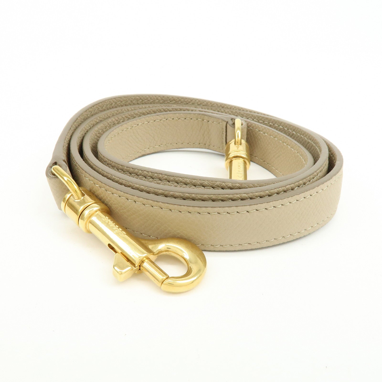 CELINE Belt Bag Leather 2WAY Bag Hand Bag Shoulder Bag Greige