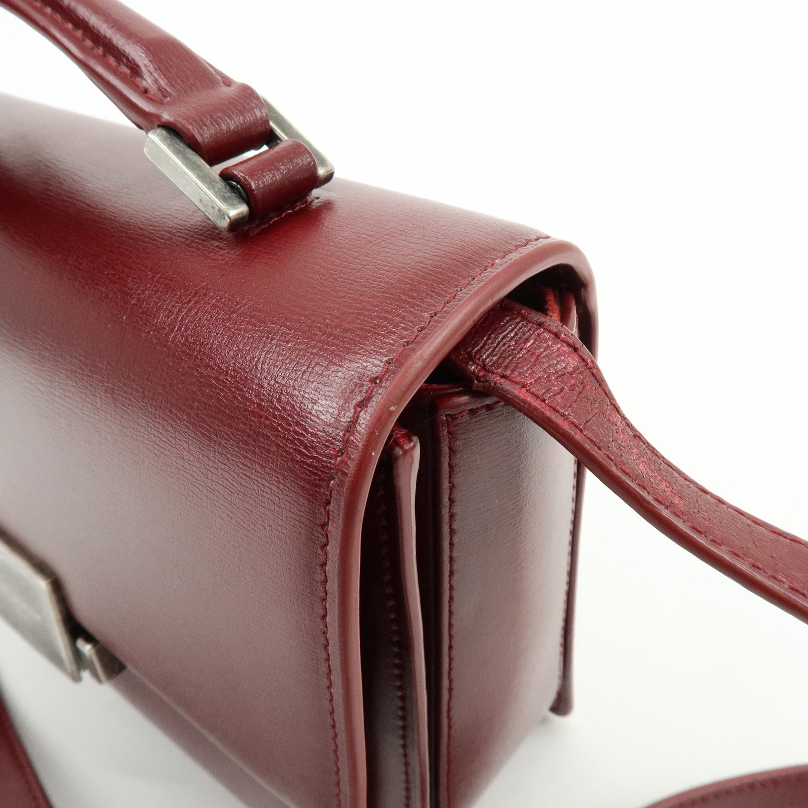 SAINT LAURENT PARIS Bellechasse Leather 2Way Bag Hand Bag 482051