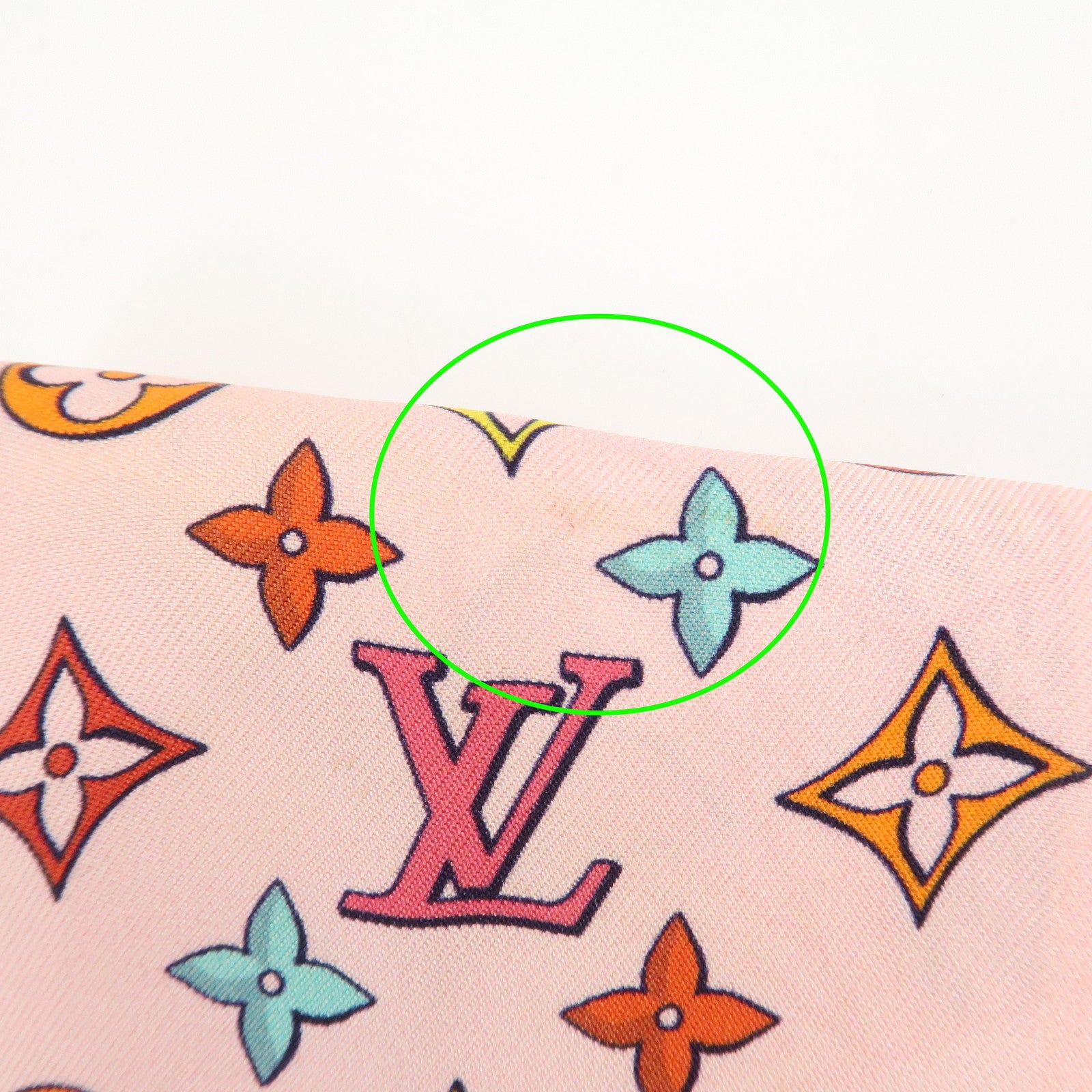 Louis Vuitton Bandeau Damier Pop-up Silk 100% Scarf Pink M77697