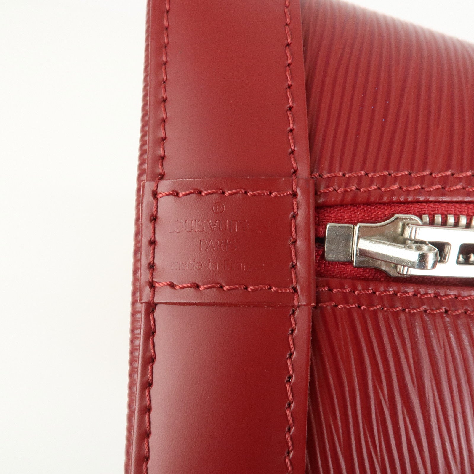 Louis Vuitton Epi Alma PM Leather Hand Bag Carmine M4058E