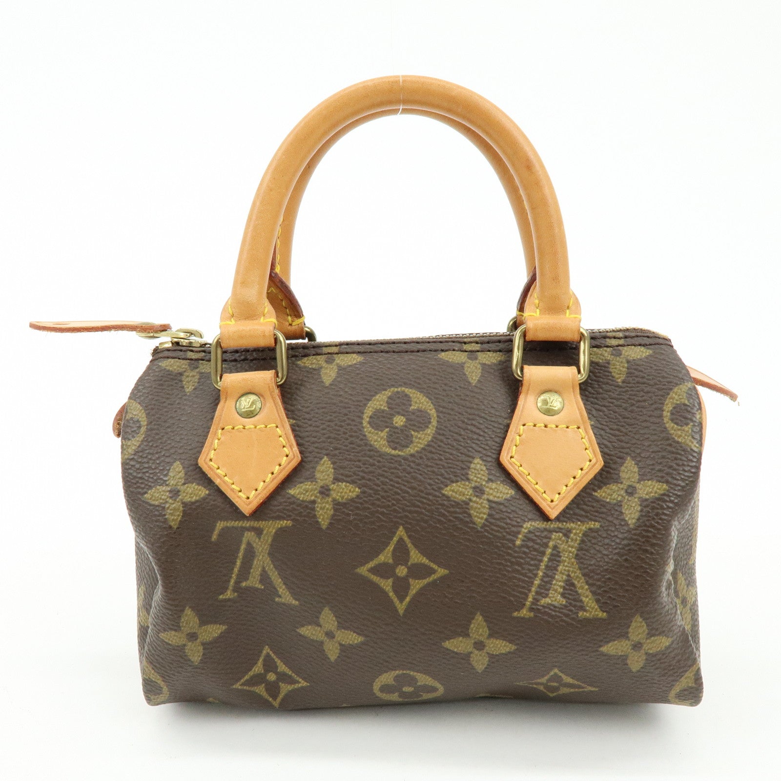Louis Vuitton Monogram Mini Speedy Hand Bag Brown M41534