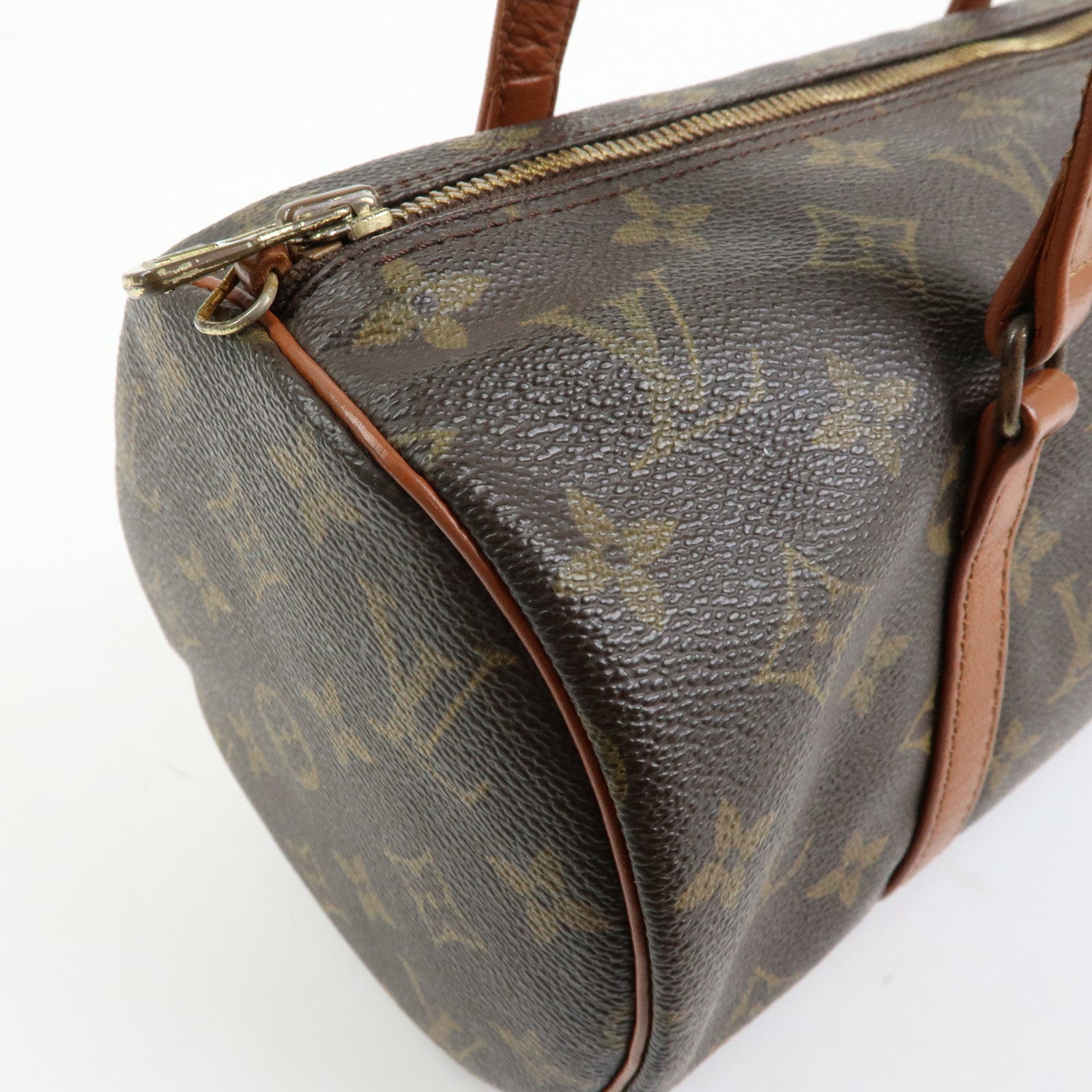 Louis Vuitton Monogram Papillon 30 Hand Bag Brown M51365