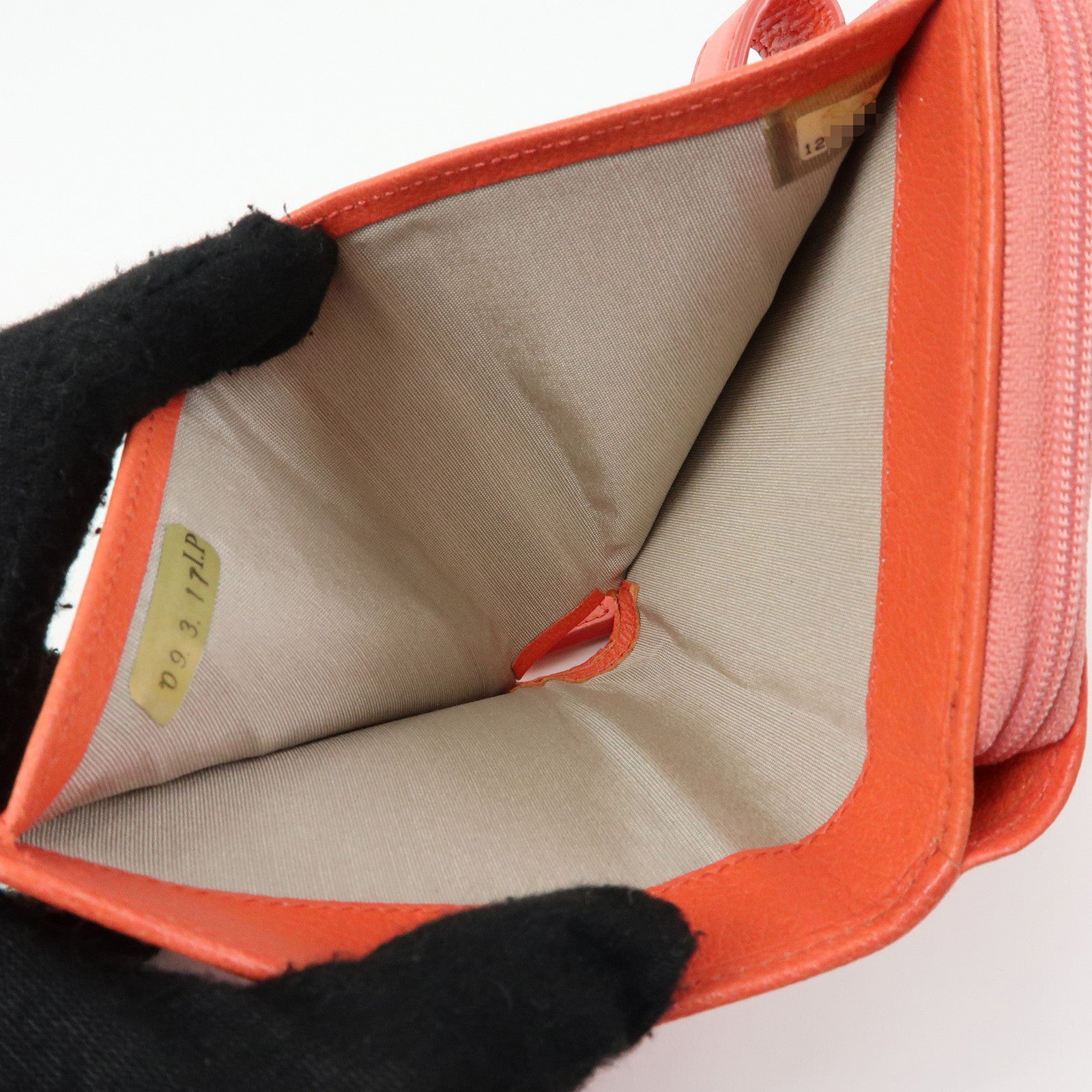 CHANEL Camellia Zip Around Leather Compact Wallet Rose Pink