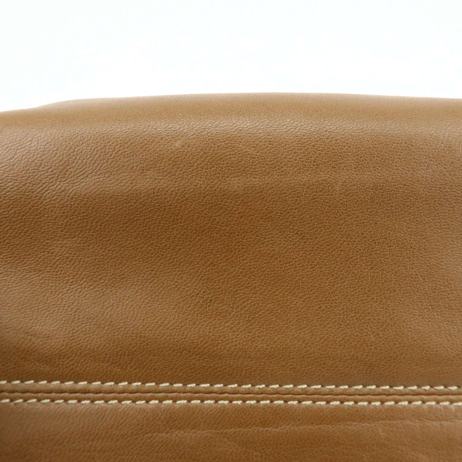 LOEWE Anagram Nappa Leather Hand Bag Mini Boston Bag Brown