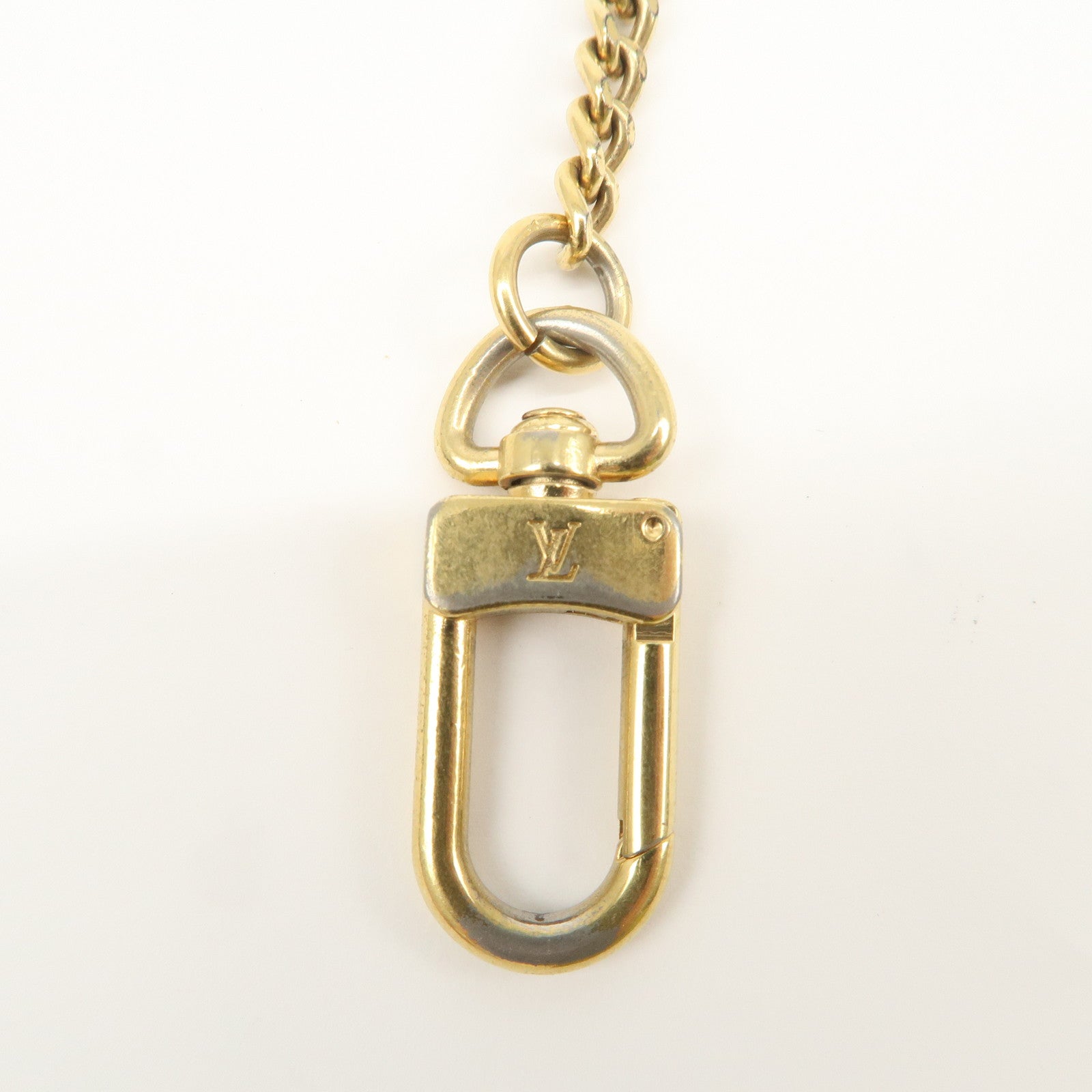 Louis Vuitton Porte Cles Swing Metal Bag Charm Key Chain Gold