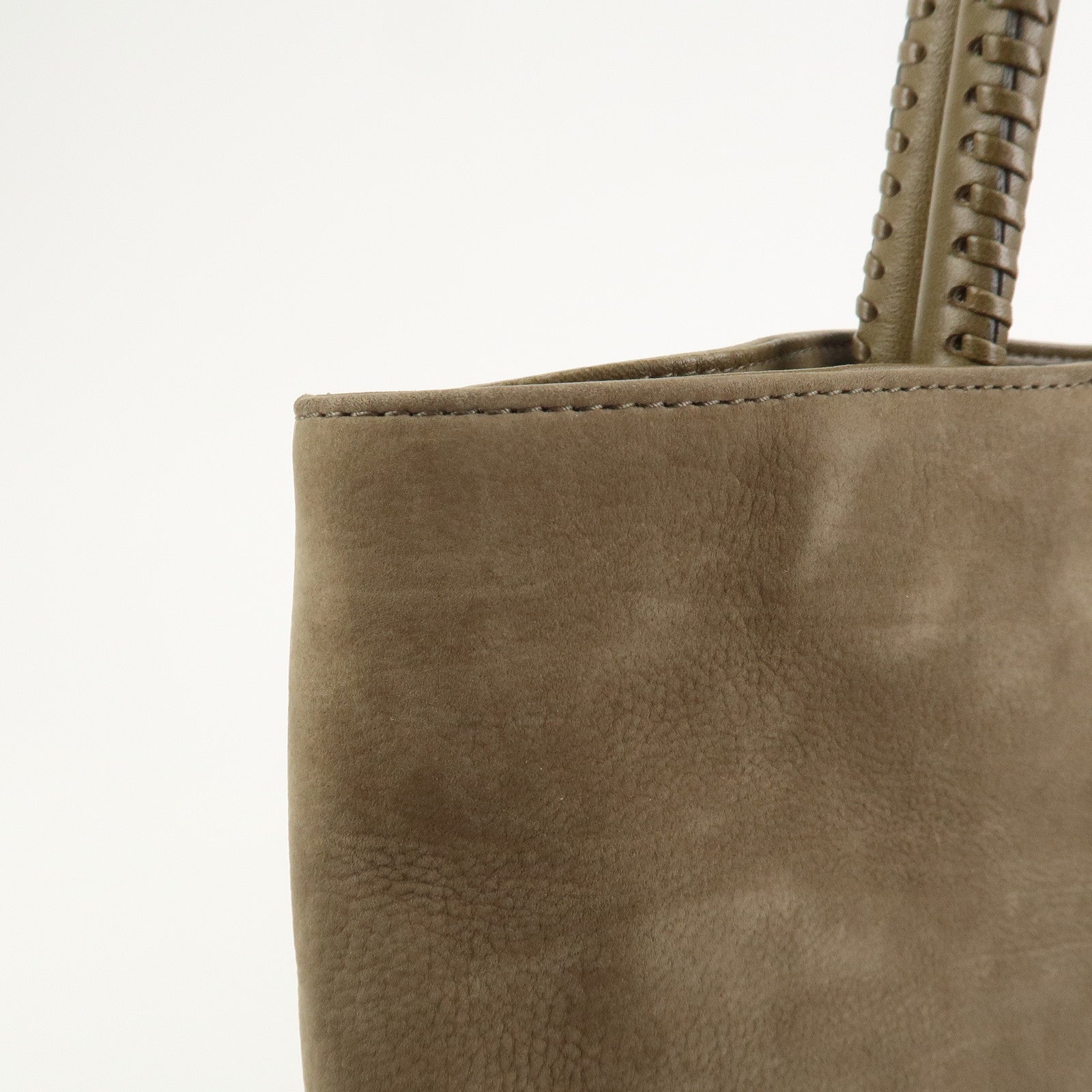 BVLGARI Collezione Leather Tote Bag Hand Bag Brown EK.C10.31337
