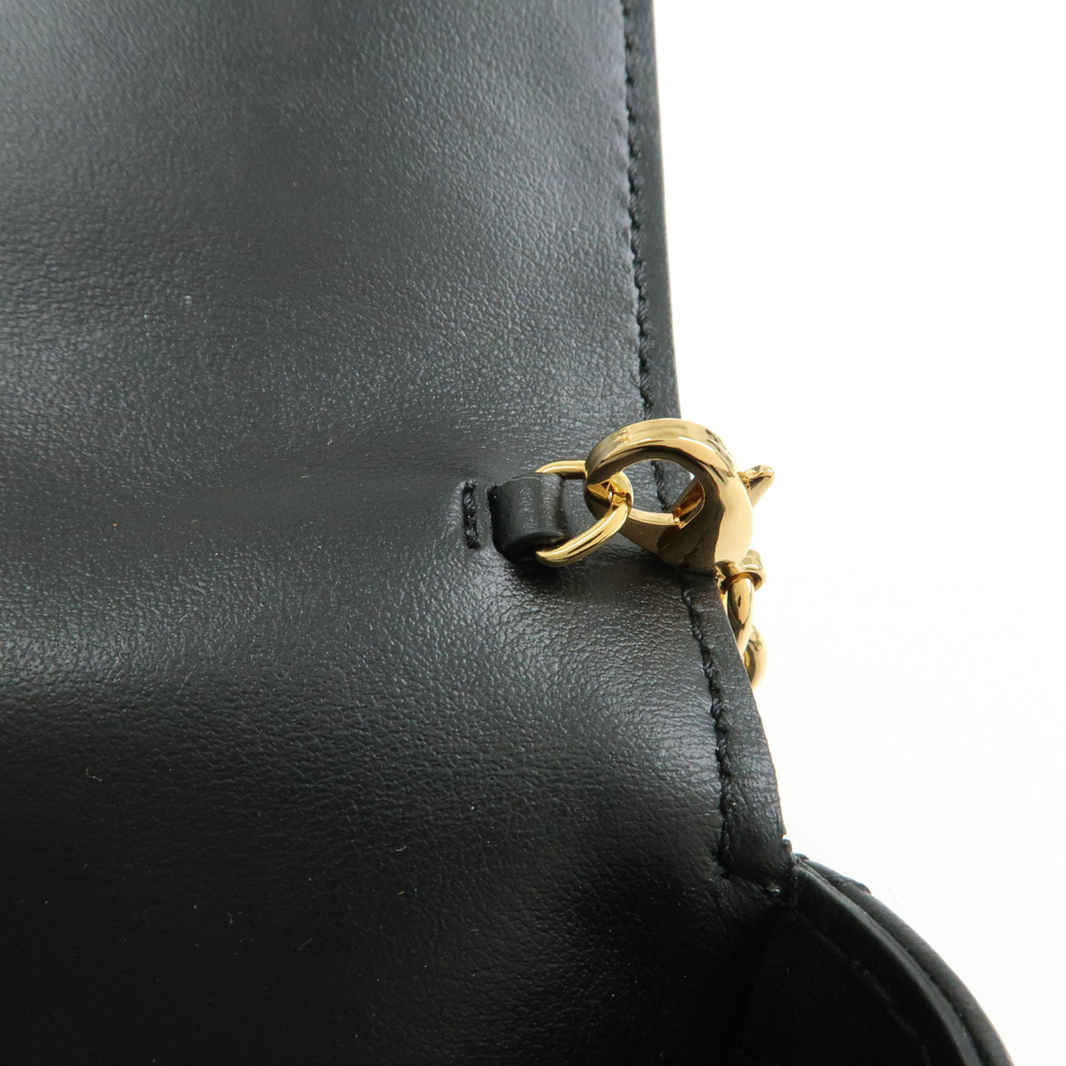 VERSACE Medusa Leather Chain Shoulder Bag Crossbody Bag Black
