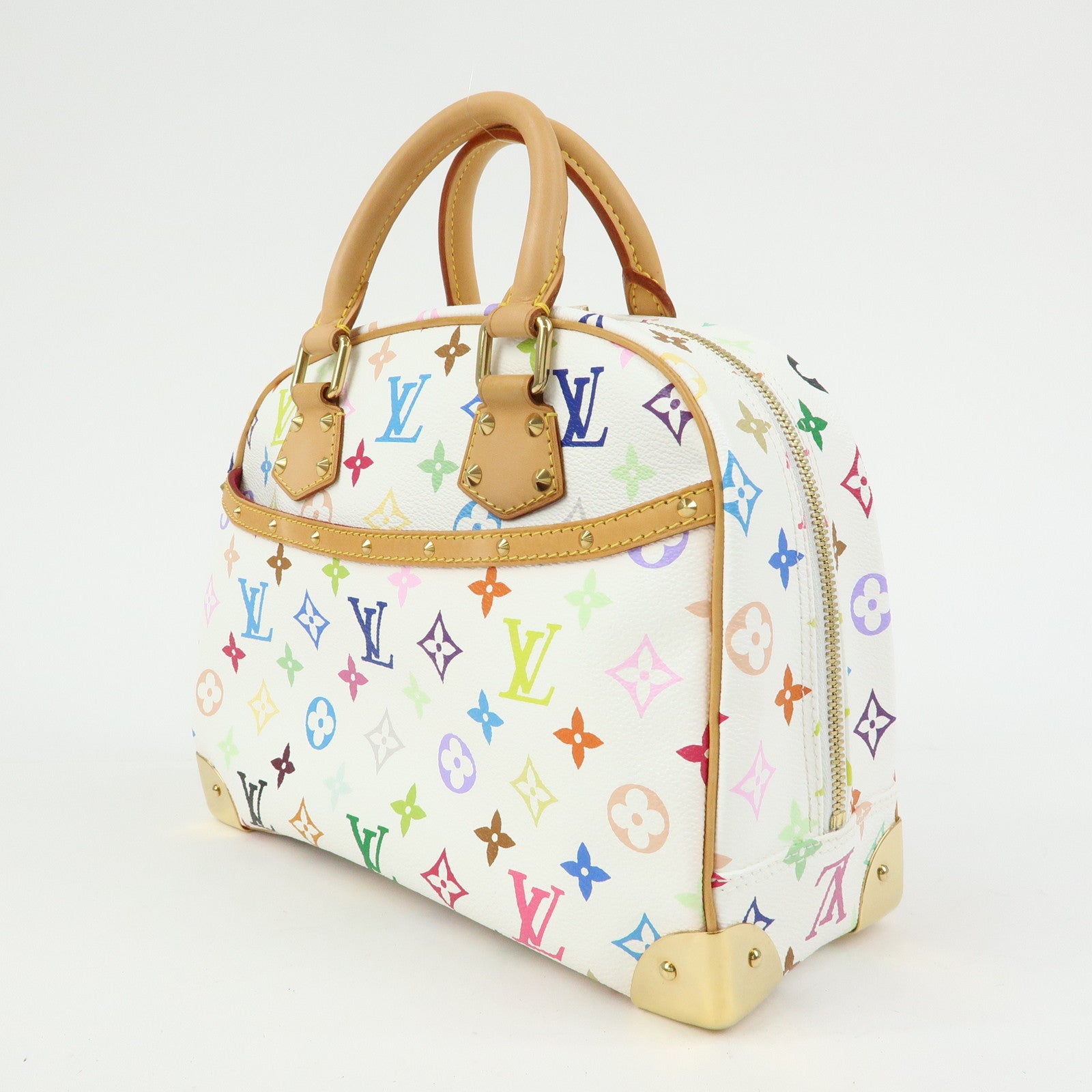 Louis Vuitton Monogram Multicolor Trouville Hand Bag Blanc M92663