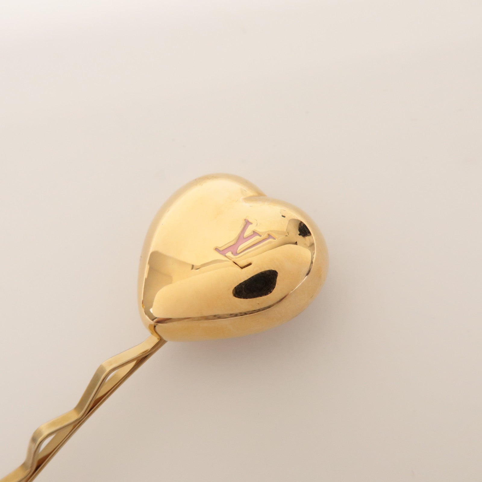 Louis Vuitton Set of 3 Plastic Metal Hair Pin Red Yellow M92349