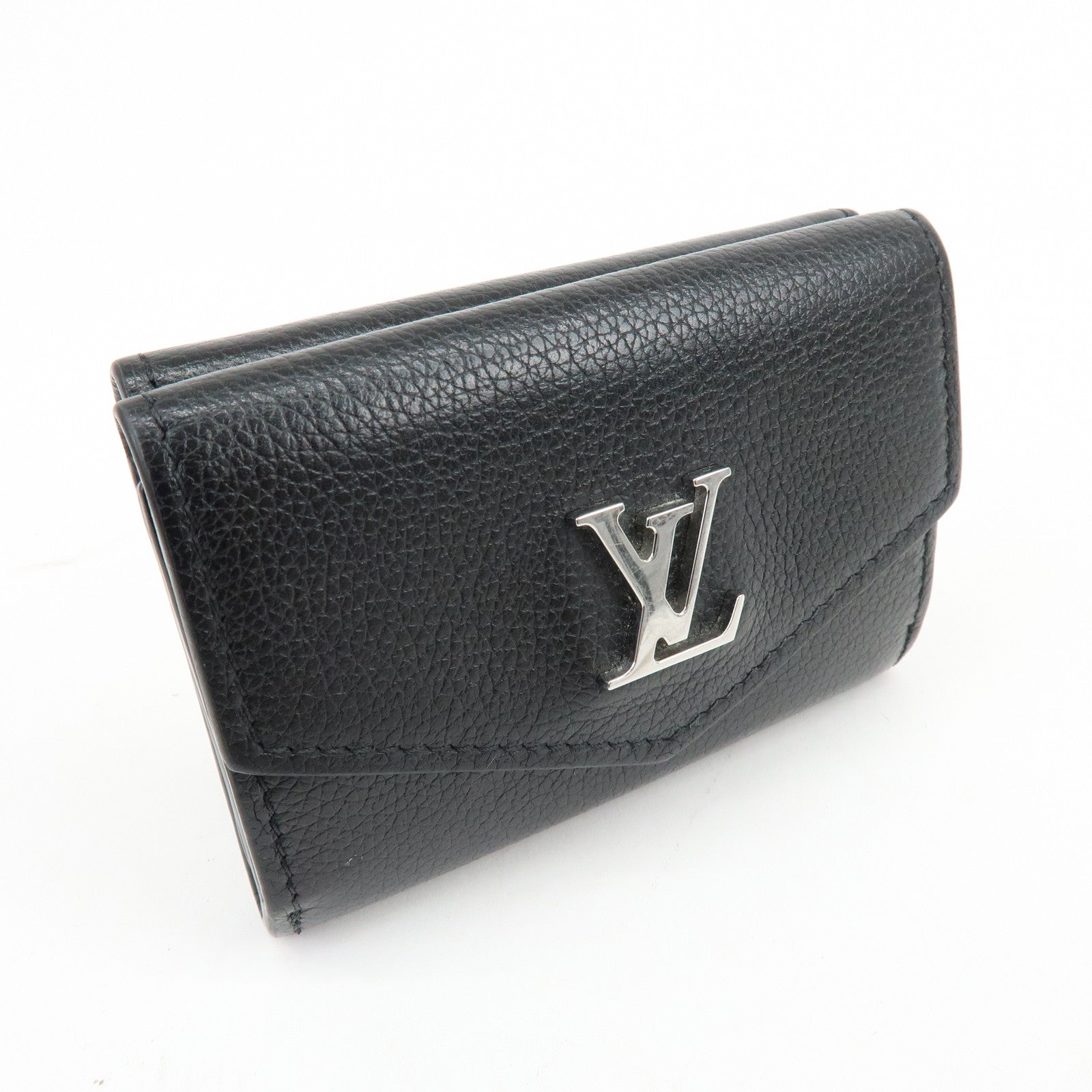 Louis Vuitton Portefeuille Lock Mini Leather Compact Wallet M63921