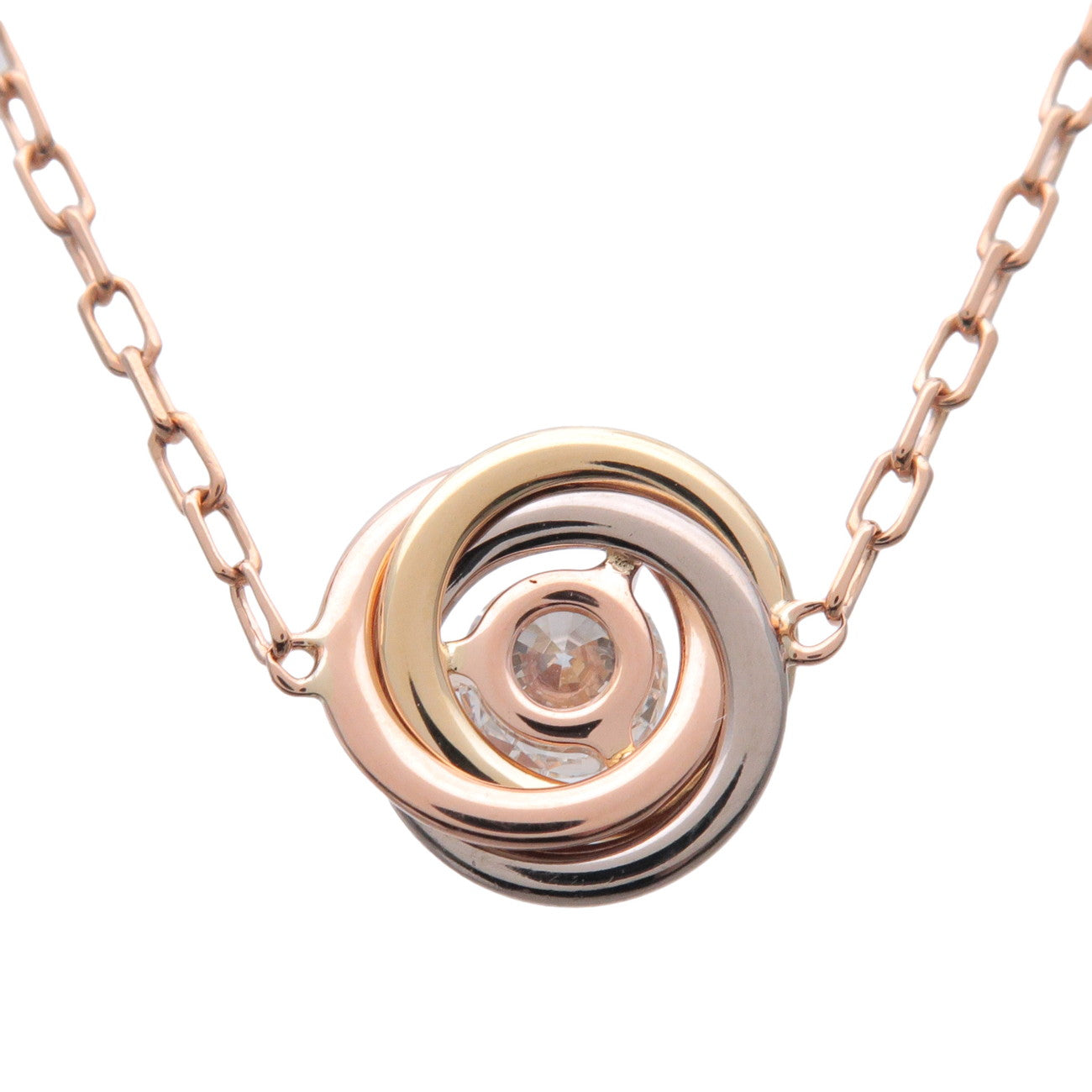 Cartier Trinity 1P Diamond Bracelet K18 750WG/YG/PG Gold