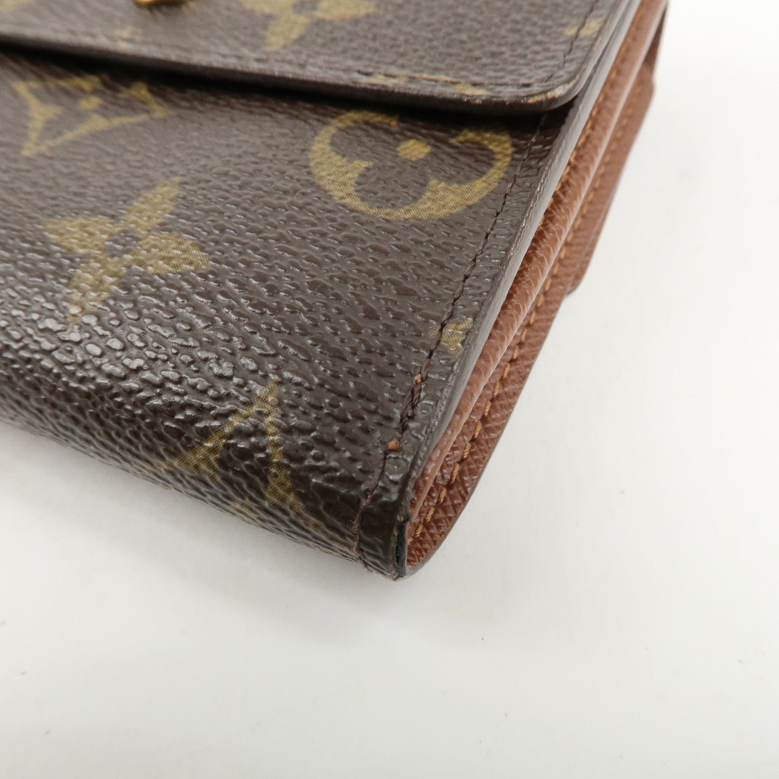 Louis Vuitton Monogram Porte Monnaie Billet Carte Credit M61652 Used