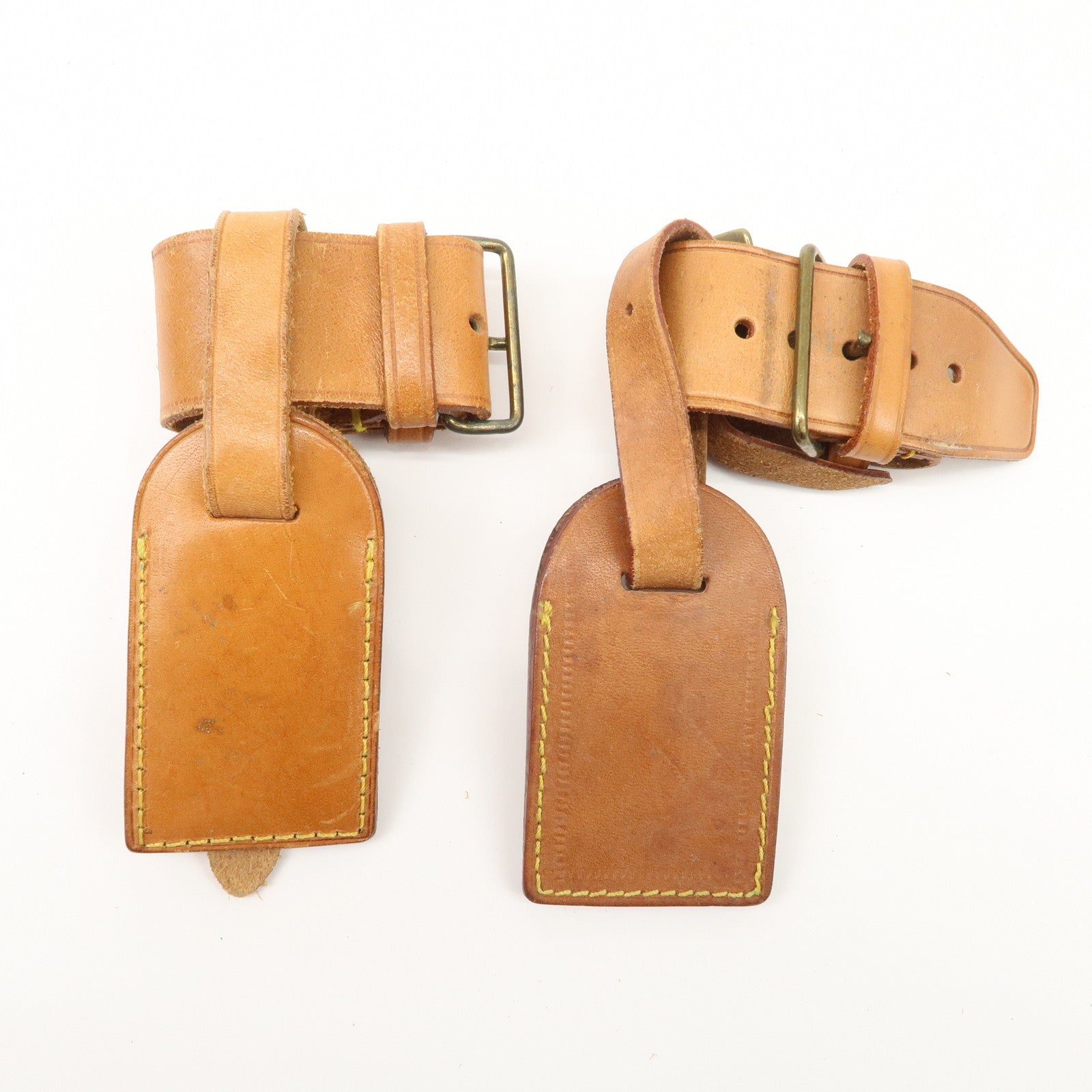 Louis Vuitton Set of 15 Nume Leather Name Tag & Poignet Natural Used