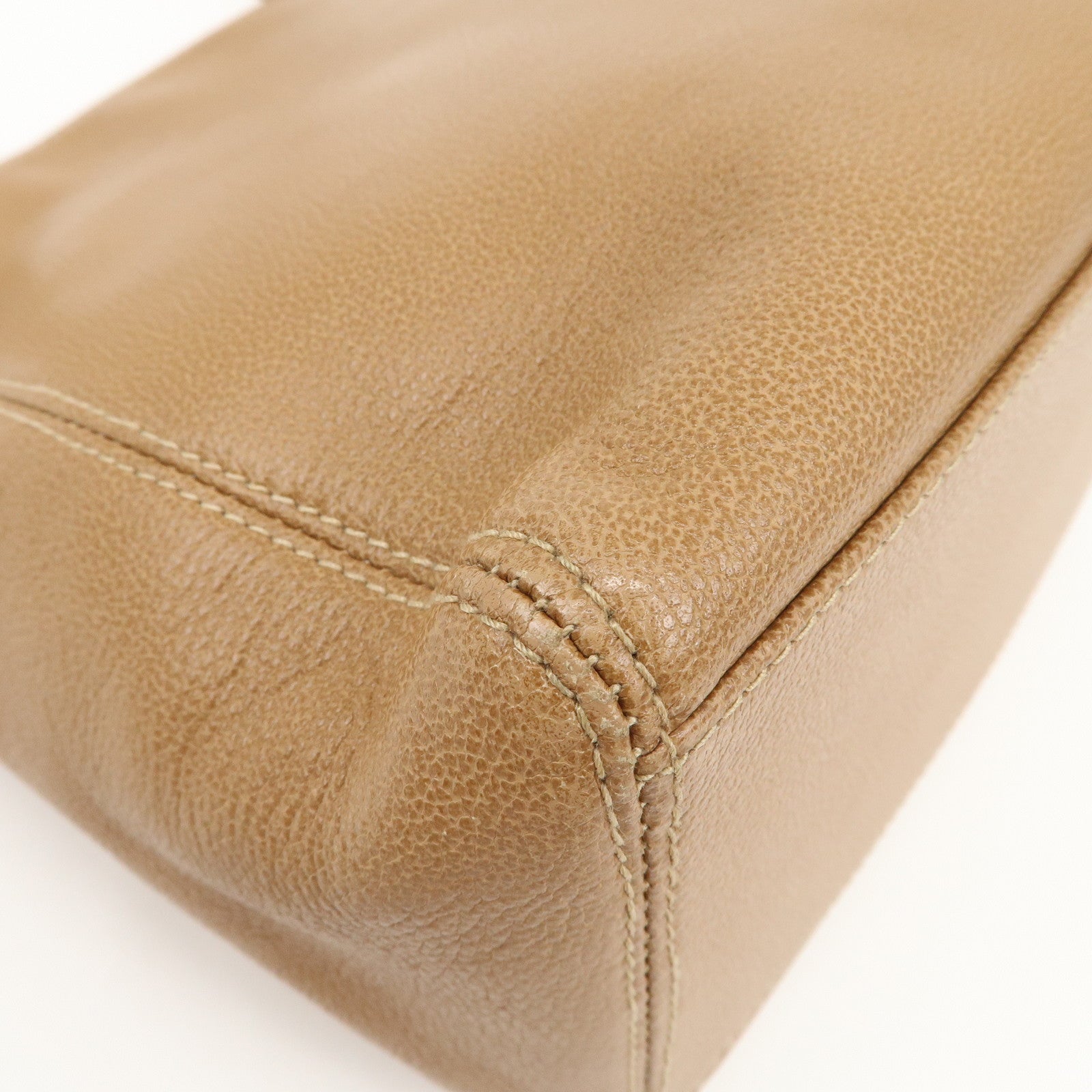 CHANEL COCO Mark Caviarskin Leather Shoulder Bag Tote Bag Brown Used