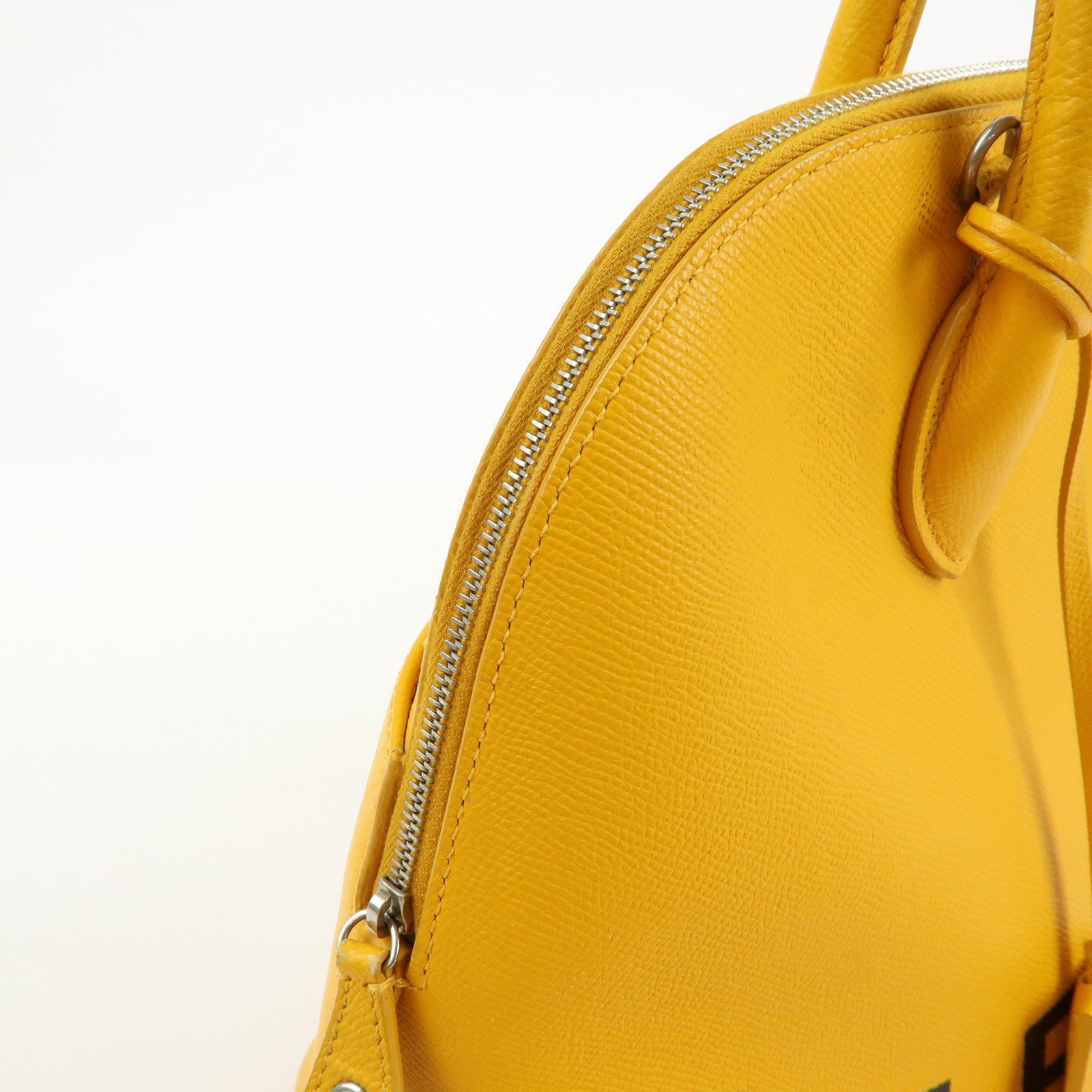BALENCIAGA Ville Top Handle Leather 2Way Bag Hand Bag Yellow