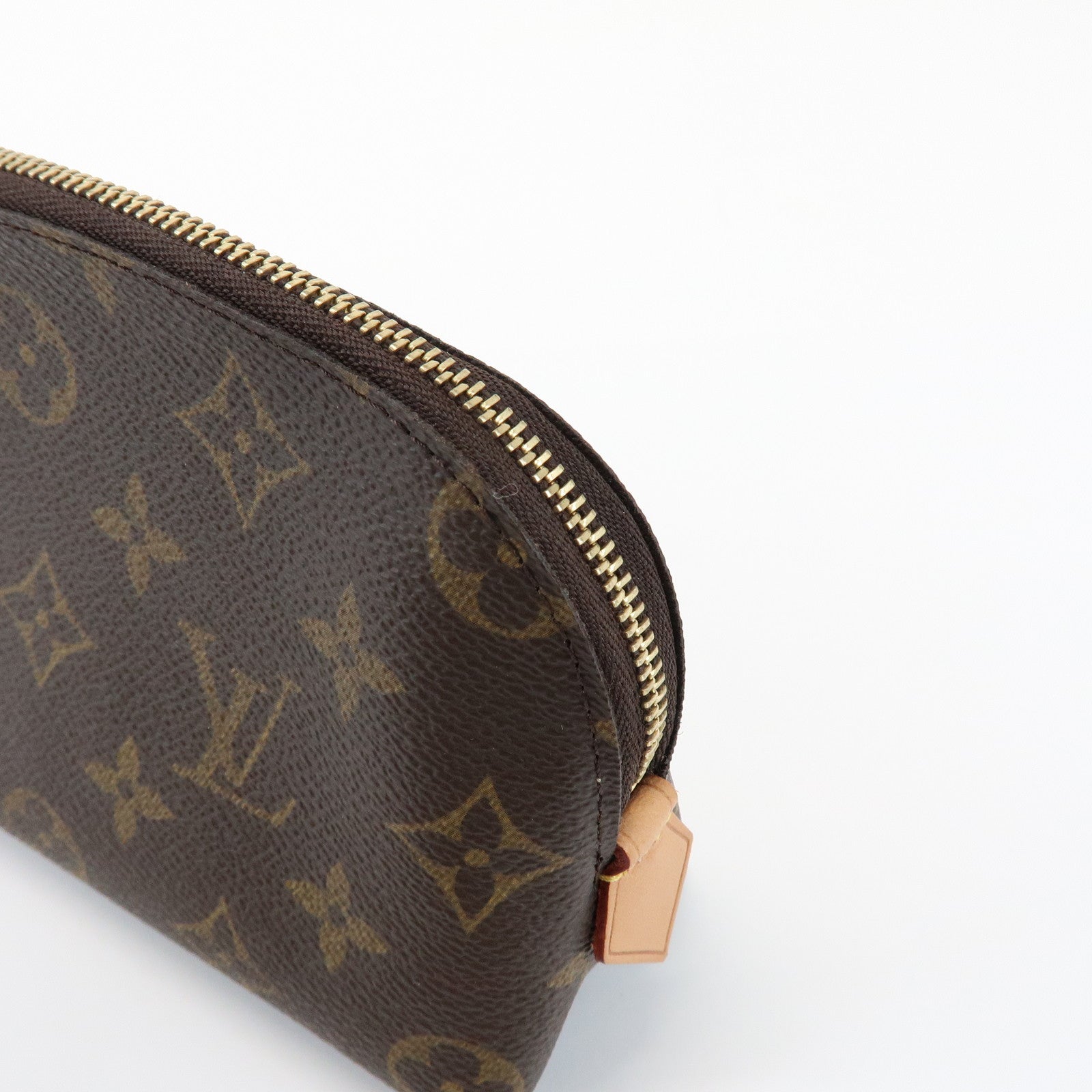 Louis Vuitton Monogram Pochette Cosmetic Pouch Brown M47515