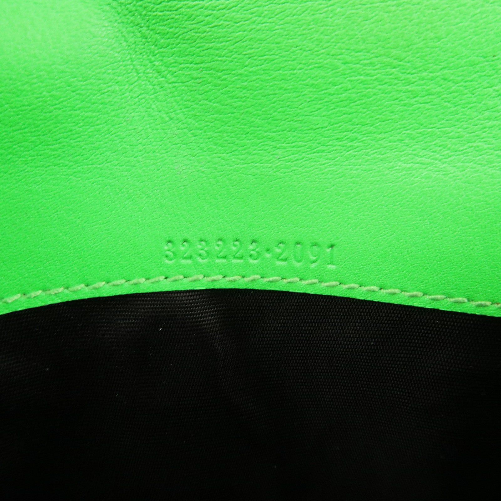 GUCCI GG Supreme Leather Long Flap Wallet Beige Green 323223