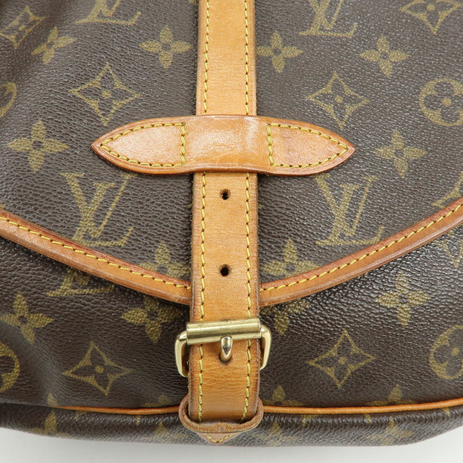 Louis Vuitton Monogram Saumur 30 Canvas Shoulder Bag Brown M42256