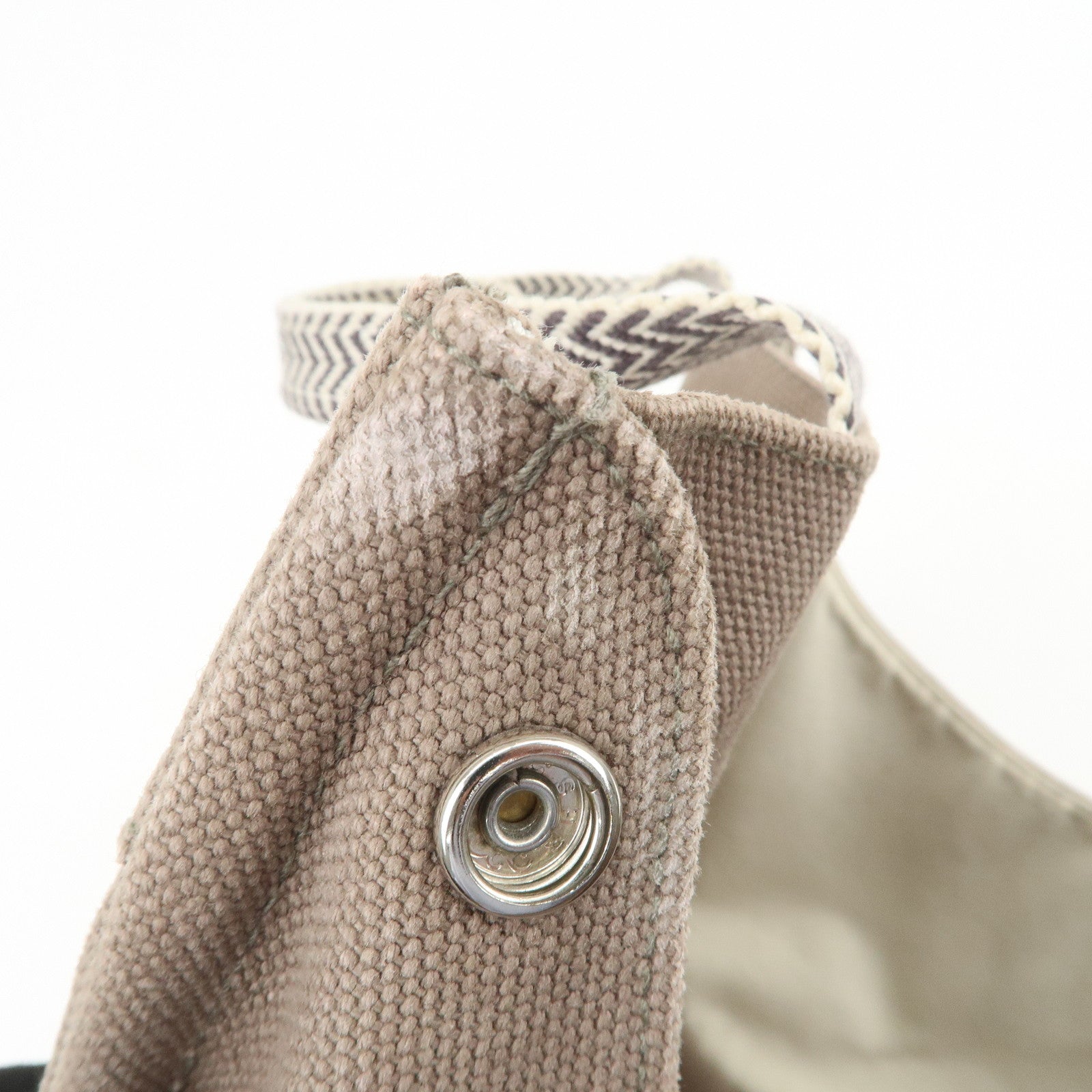 HERMES Cannes PM Canvas Tote Bag Hand Bag Beige