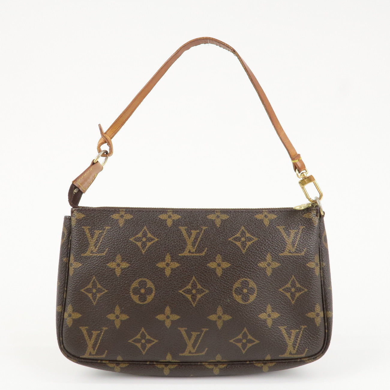 Louis Vuitton Monogram Pochette Accessoires Hand Bag Brown M51980 Used