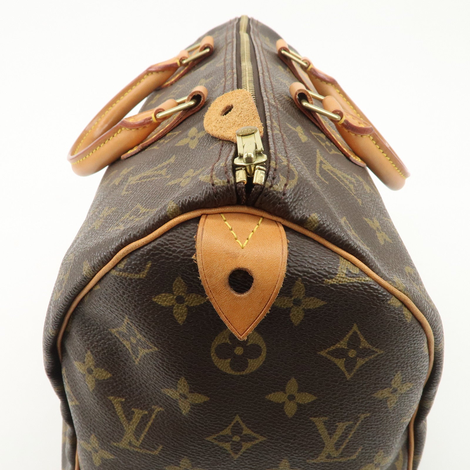 Louis Vuitton Monogram Speedy 35 Boston Bag Brown M41524