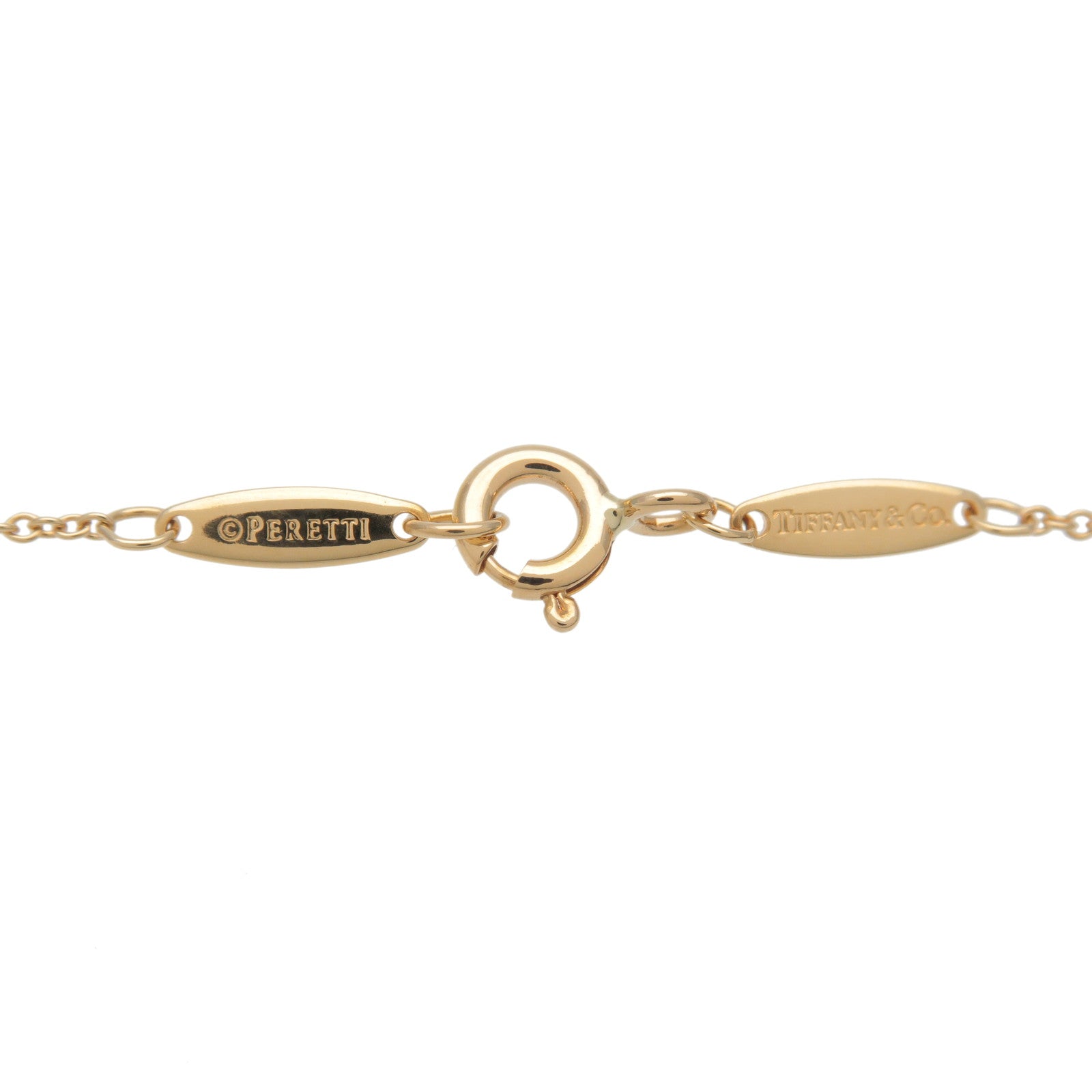 Tiffany & Co Elsa Peretti By the Yard 1P Diamond K18YG Necklace