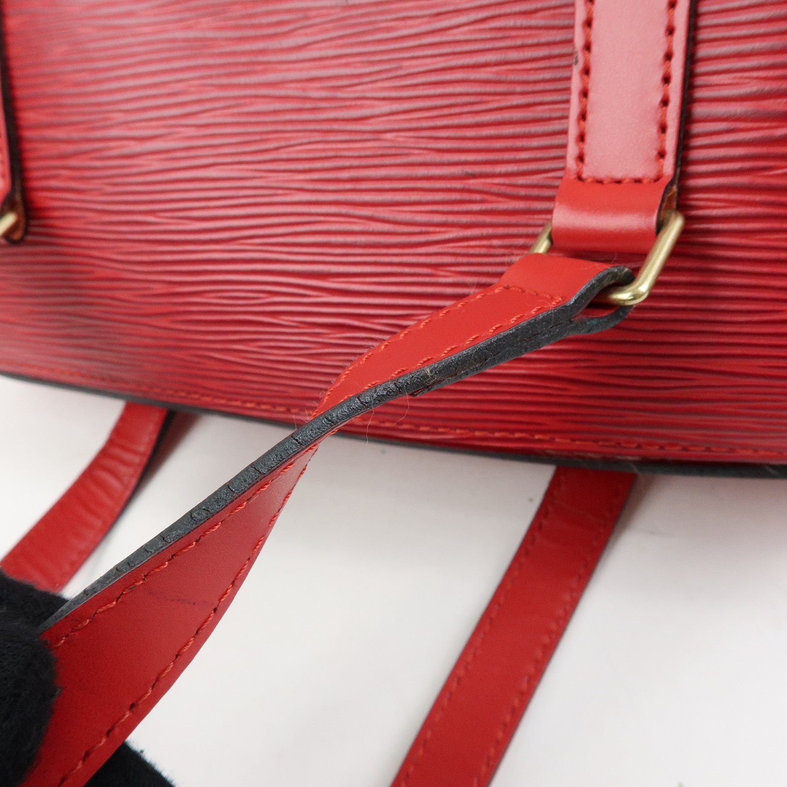 Louis Vuitton Epi Soufflot Hand Bag Castillian Red M52227