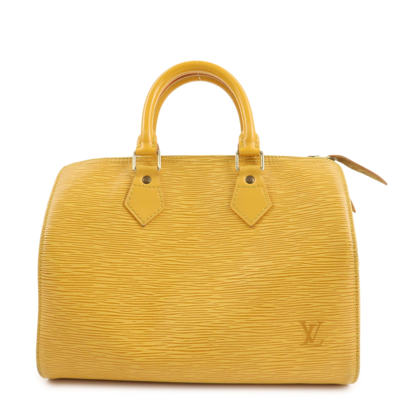 Louis Vuitton Epi Speedy 25 Boston Bag Hand Bag Yellow M43019 Used