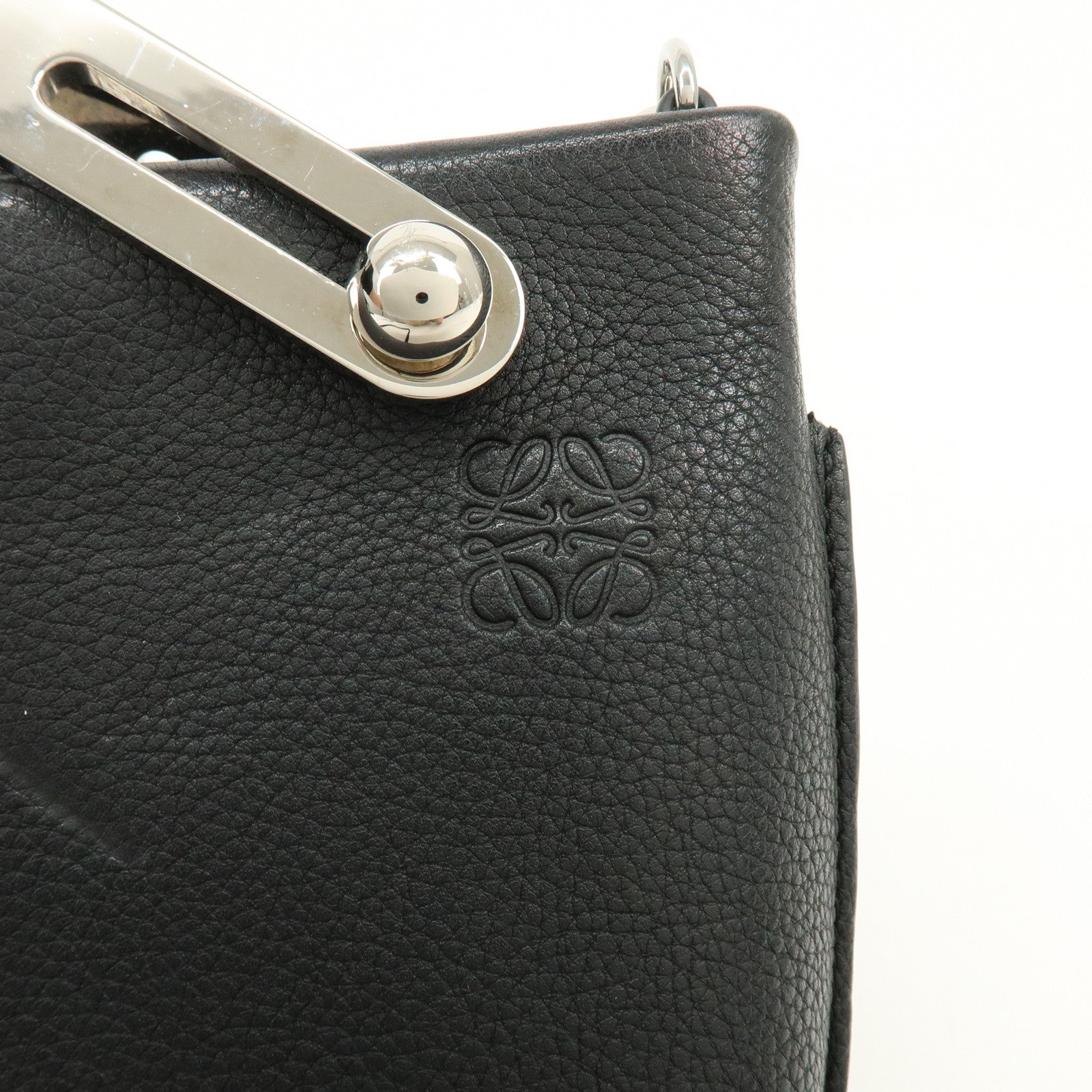 LOEWE Anagram Missy Small Calf Leather 2Way Bag Shoulder Bag Black