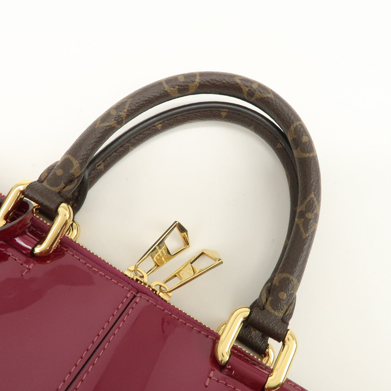 Louis Vuitton Vernis Monogram Tote Miroir 2Way Bag Magenta M54640