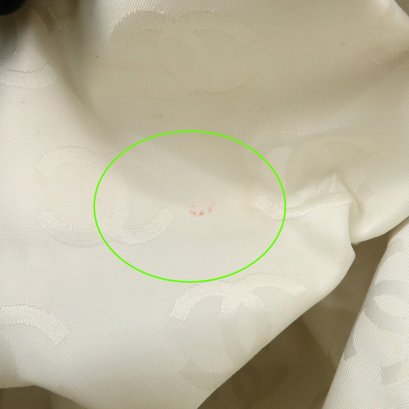 CHANEL COCO Mark Leather Wood Chain Shoulder Bag Off White 18MB096