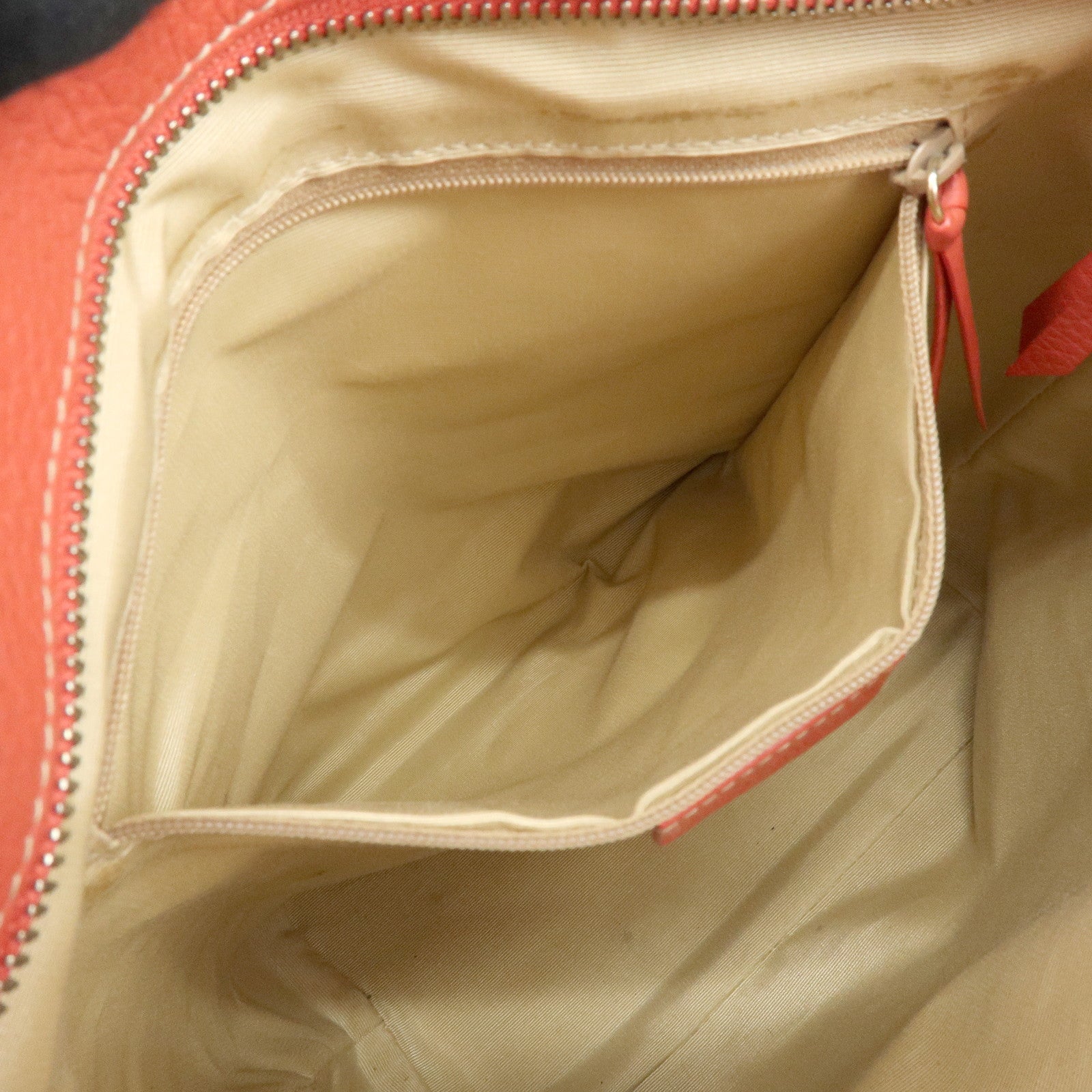 BVLGARI Logo Mania Jacquard Leather Tote Bag Hand Bag Beige Red
