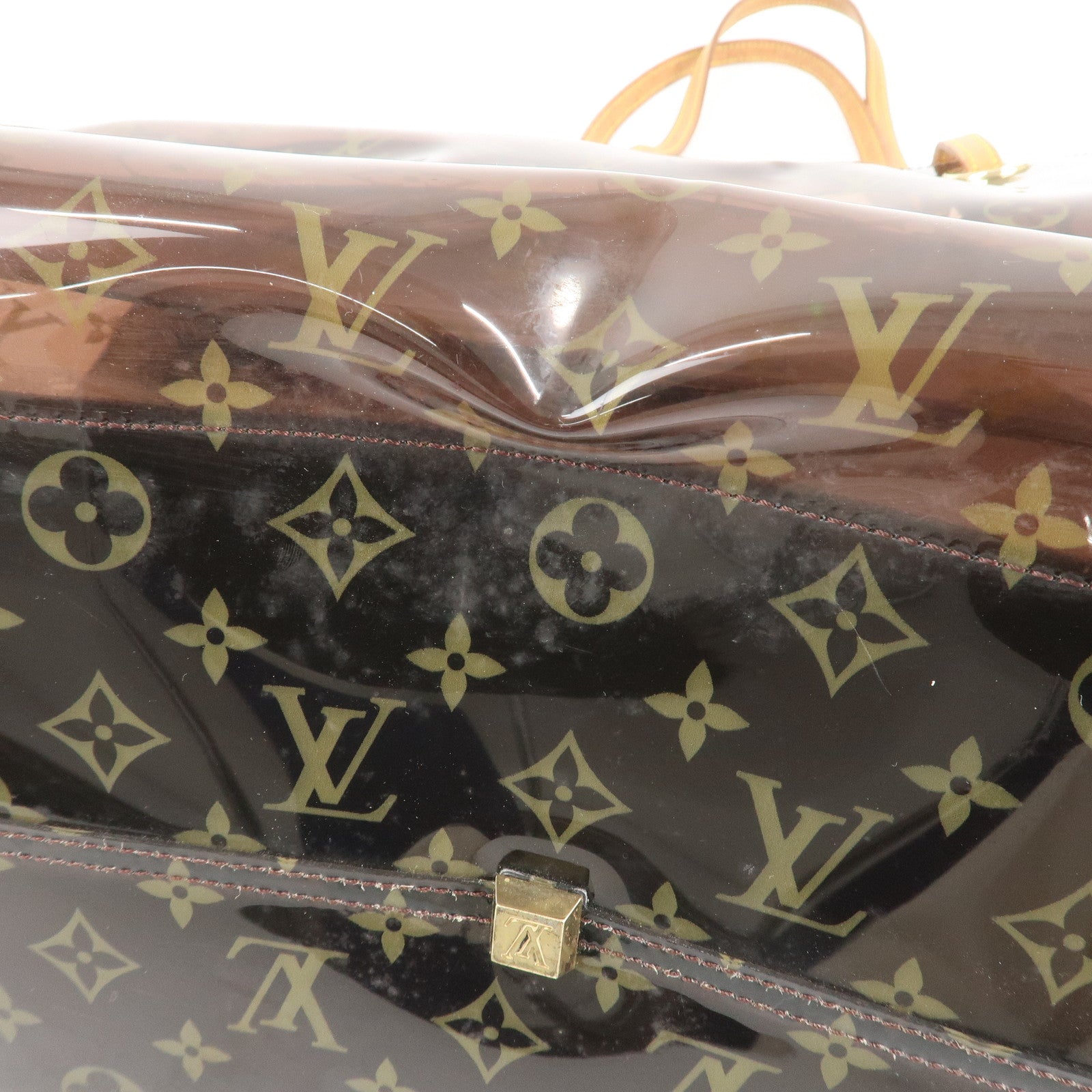 Louis Vuitton Monogram Cabas Cruise Vinyl Tote Bag Brown M50500 Used