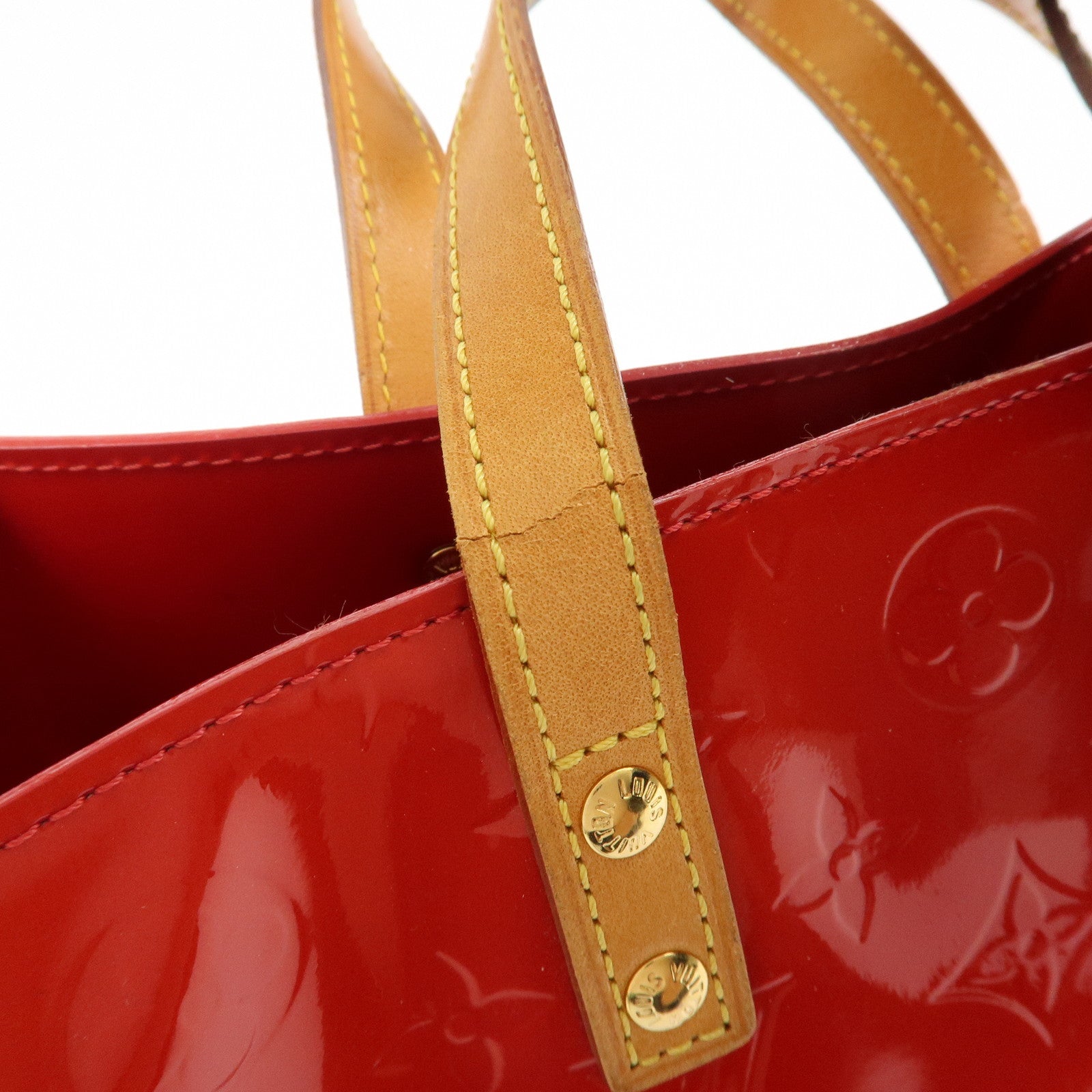 Louis Vuitton Monogram Vernis Lead PM Hand Bag Pomme d'Amour M91990