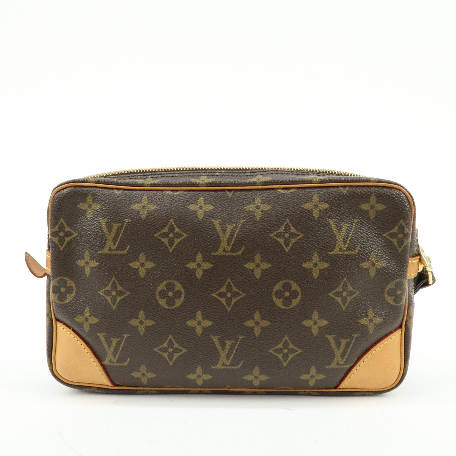 Louis Vuitton Monogram Marly Dragonne GM Clutch Bag Brown M51825