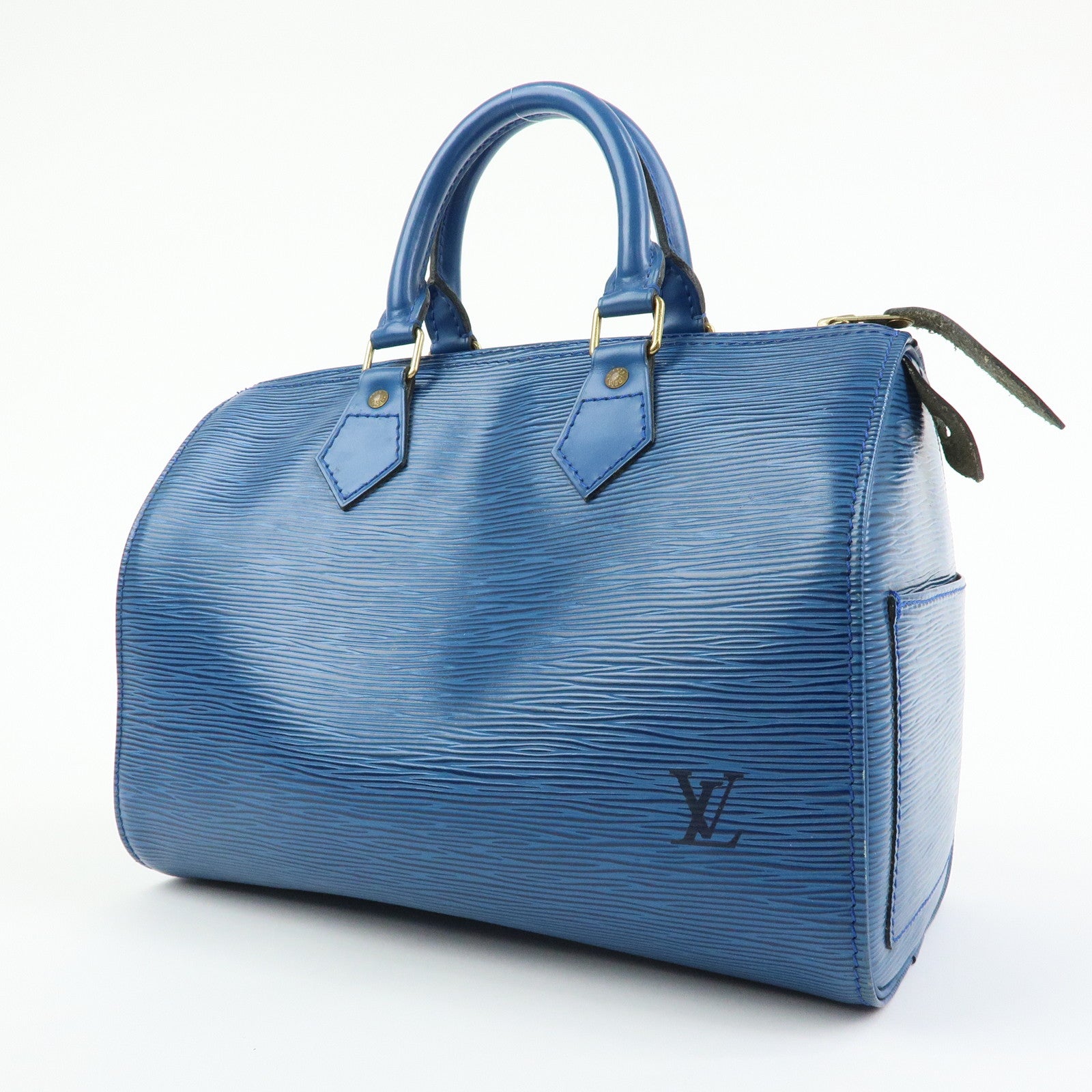 Louis Vuitton Epi Speedy 25 Hand Bag Boston Bag Toledo Blue M43015