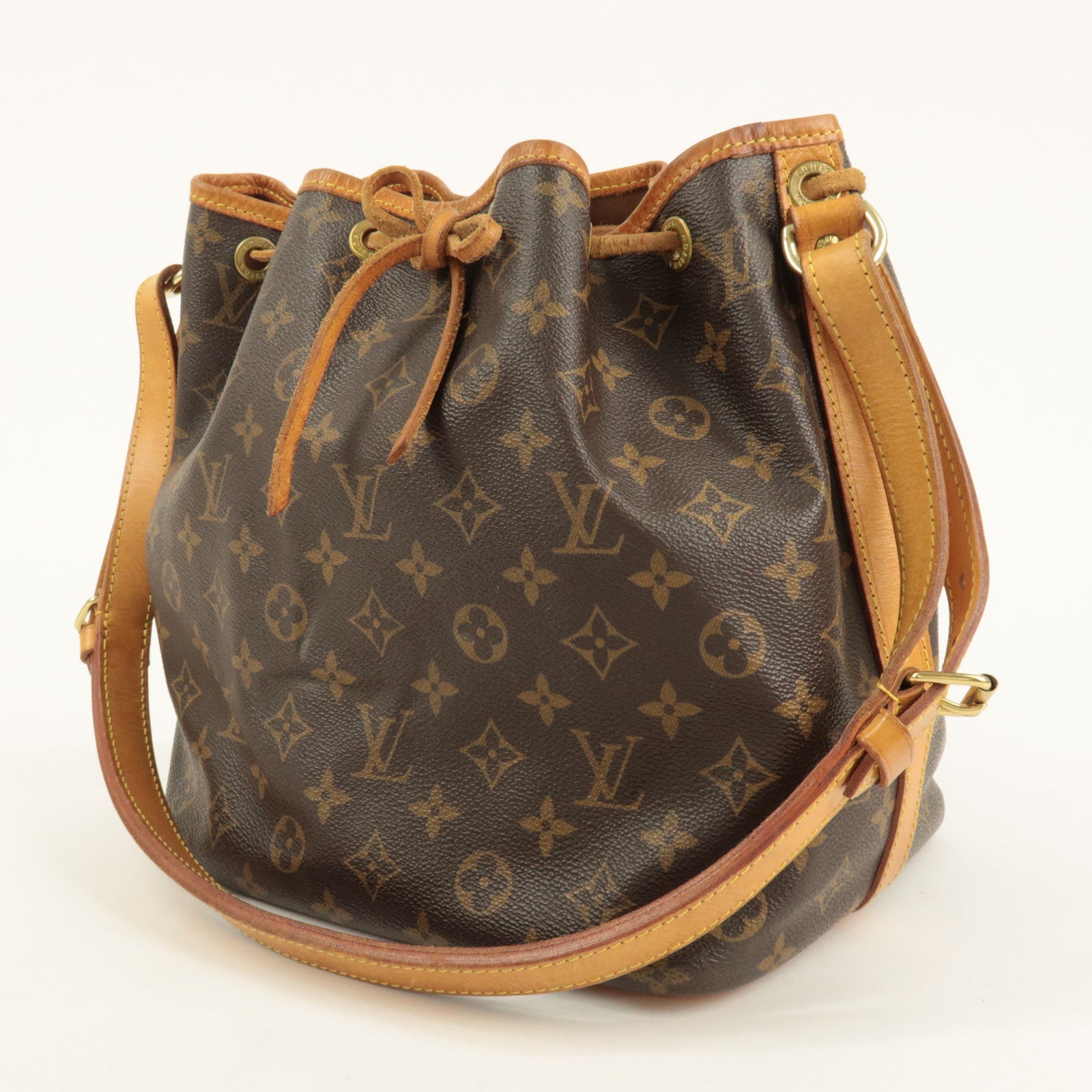 Louis Vuitton Monogram Petit Noe Shoulder Bag Brown M42226 Used
