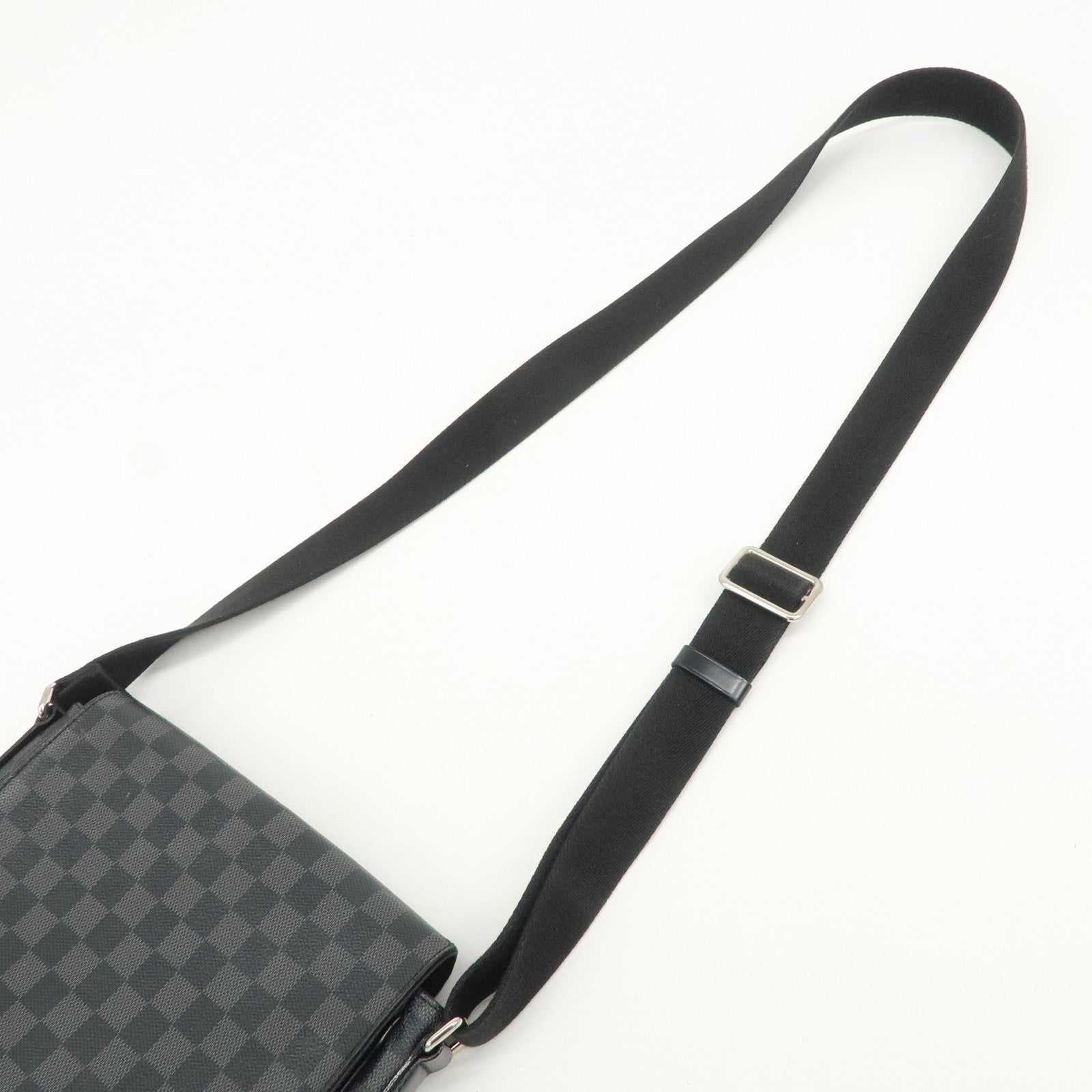 Louis Vuitton Damier Graphite District PM Shoulder Bag Noir N41260