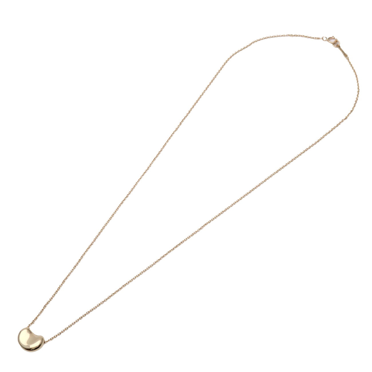 Tiffany&Co. Bean Necklace Small K18YG 750YG Yellow Gold