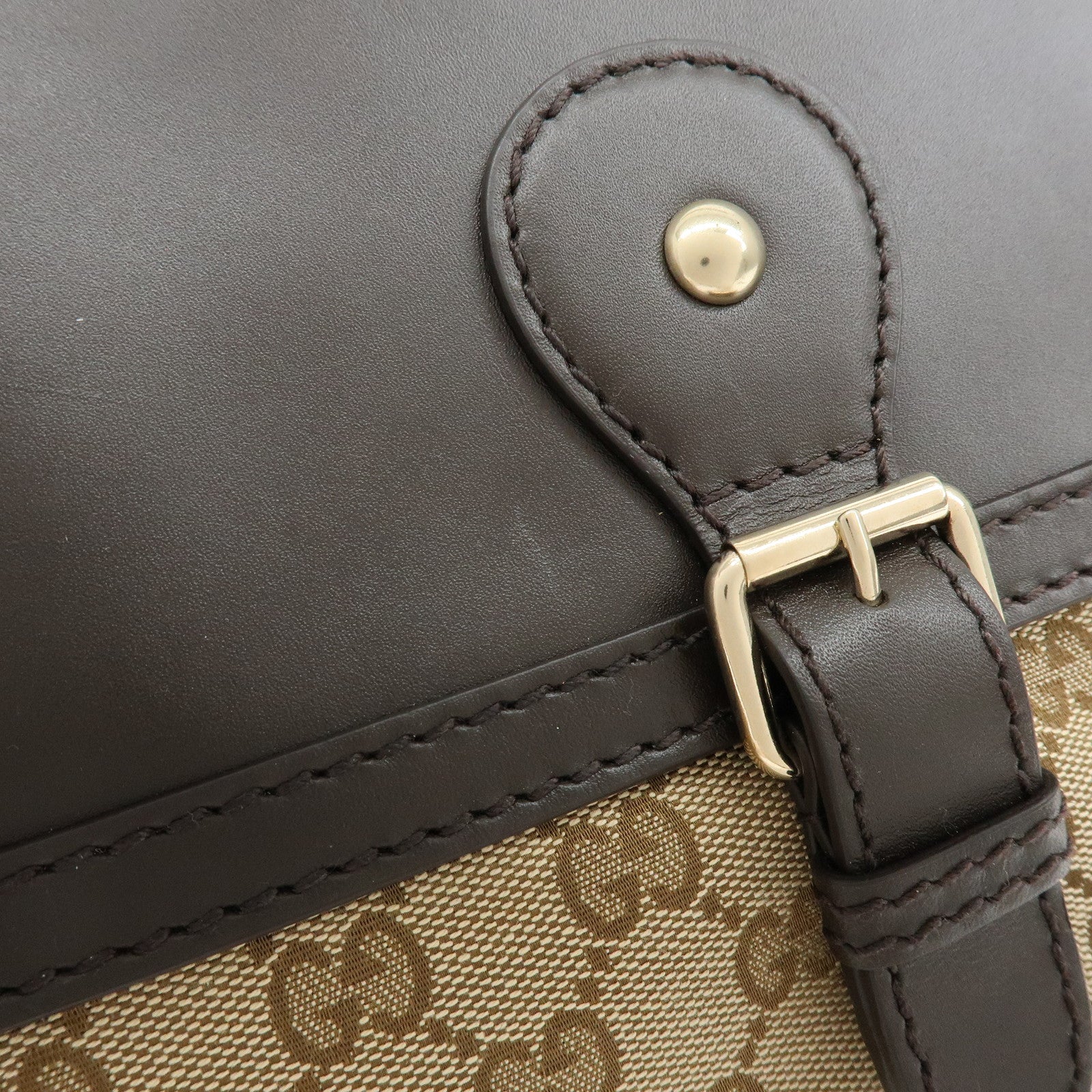 GUCCI Sukey Interlocking G GG Canvas Leather Shoulder Bag 308452