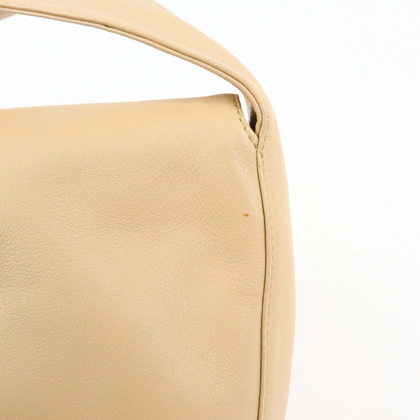 Cartier Trinity Leather Shoulder Bag Hand Bag Beige