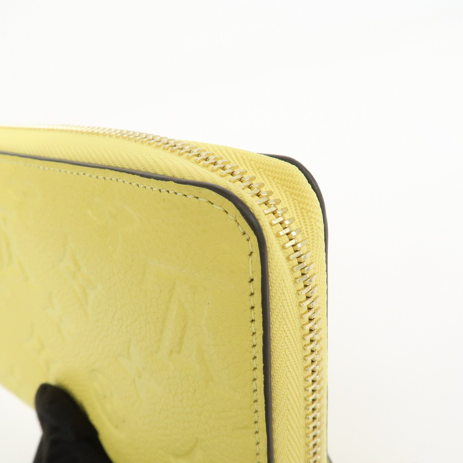 Louis Vuitton Monogram Empreinte Round Zippy Wallet Jaune M82043